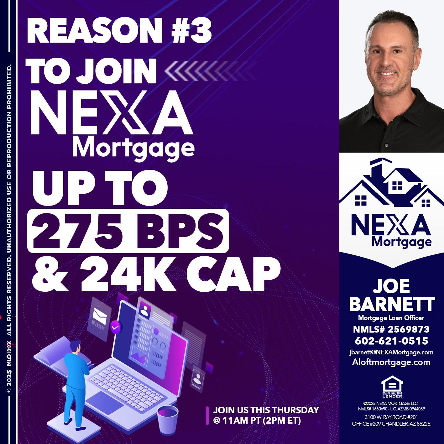 REASON 3 - Joe Barnett -Mortgage Loan Officer