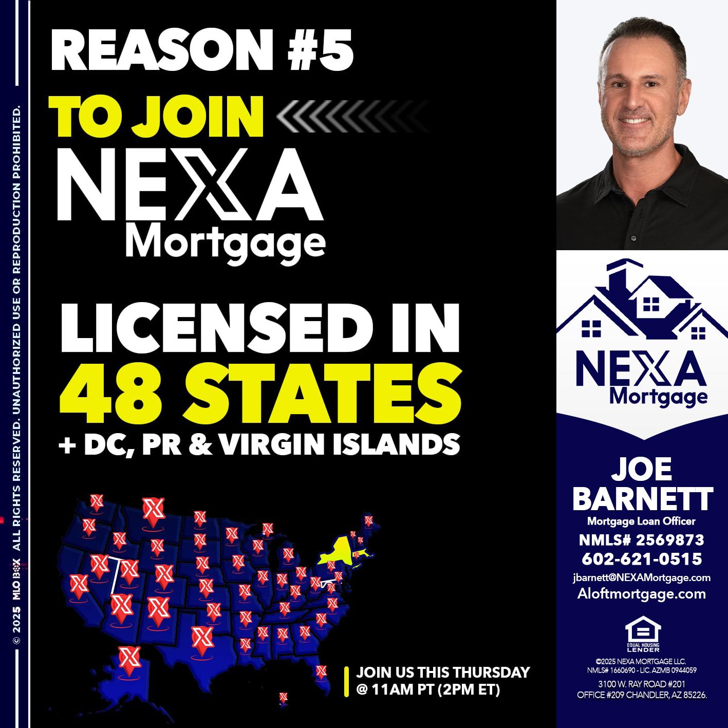 REASON 5 - Joe Barnett -Mortgage Loan Officer