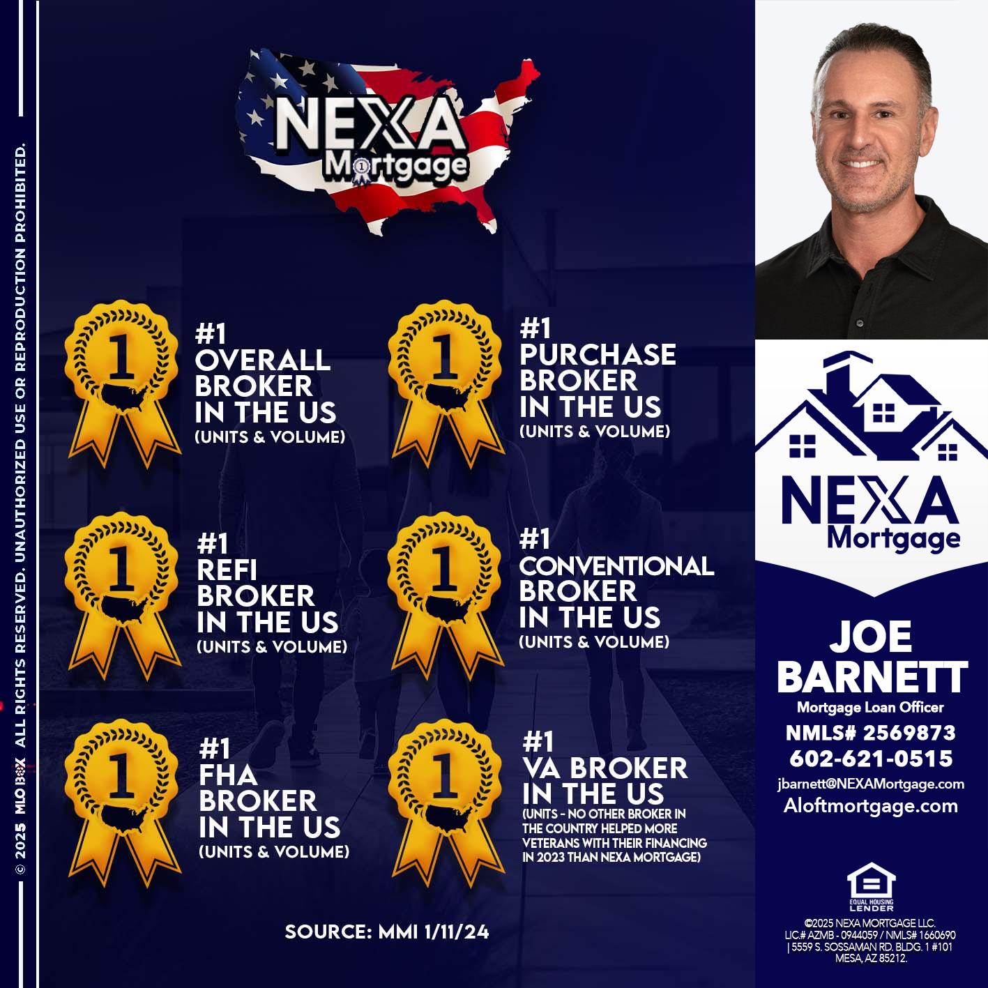 #1 - Joe Barnett -Mortgage Loan Officer