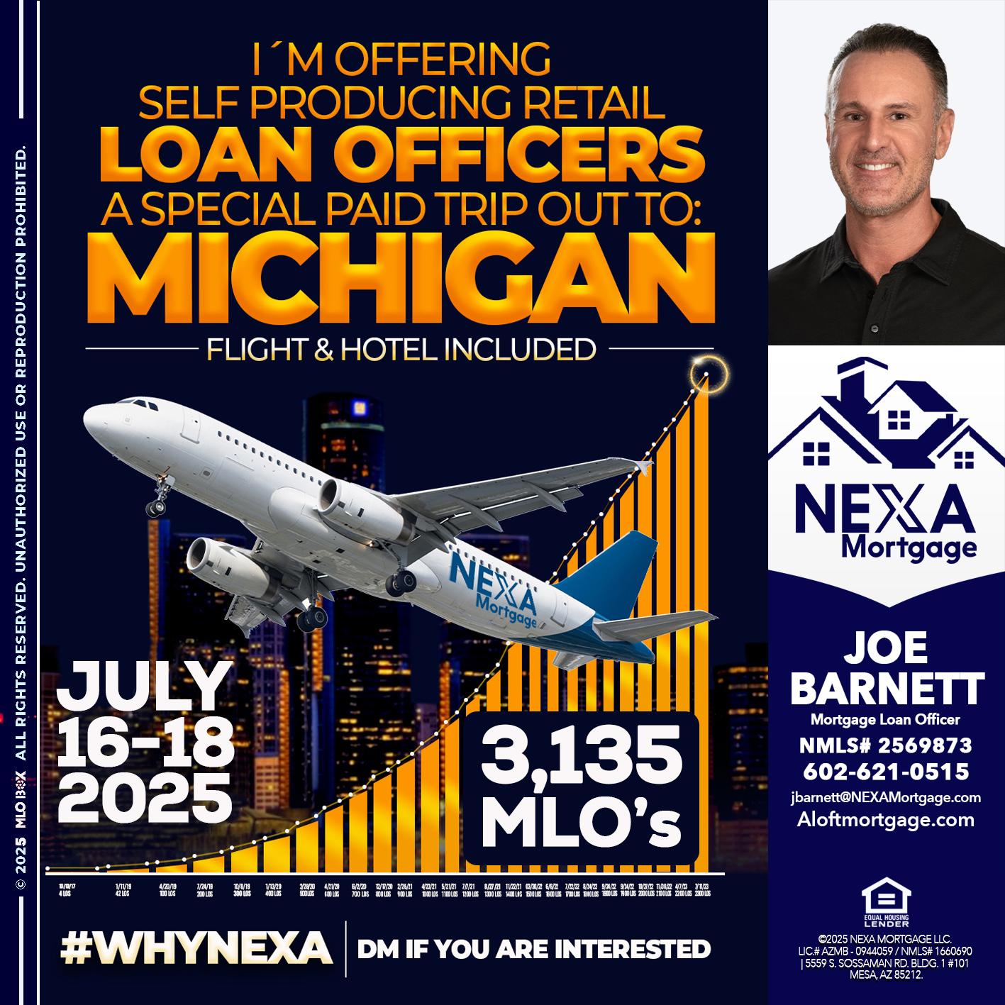 MICHIGAN TRIP - Joe Barnett -Mortgage Loan Officer