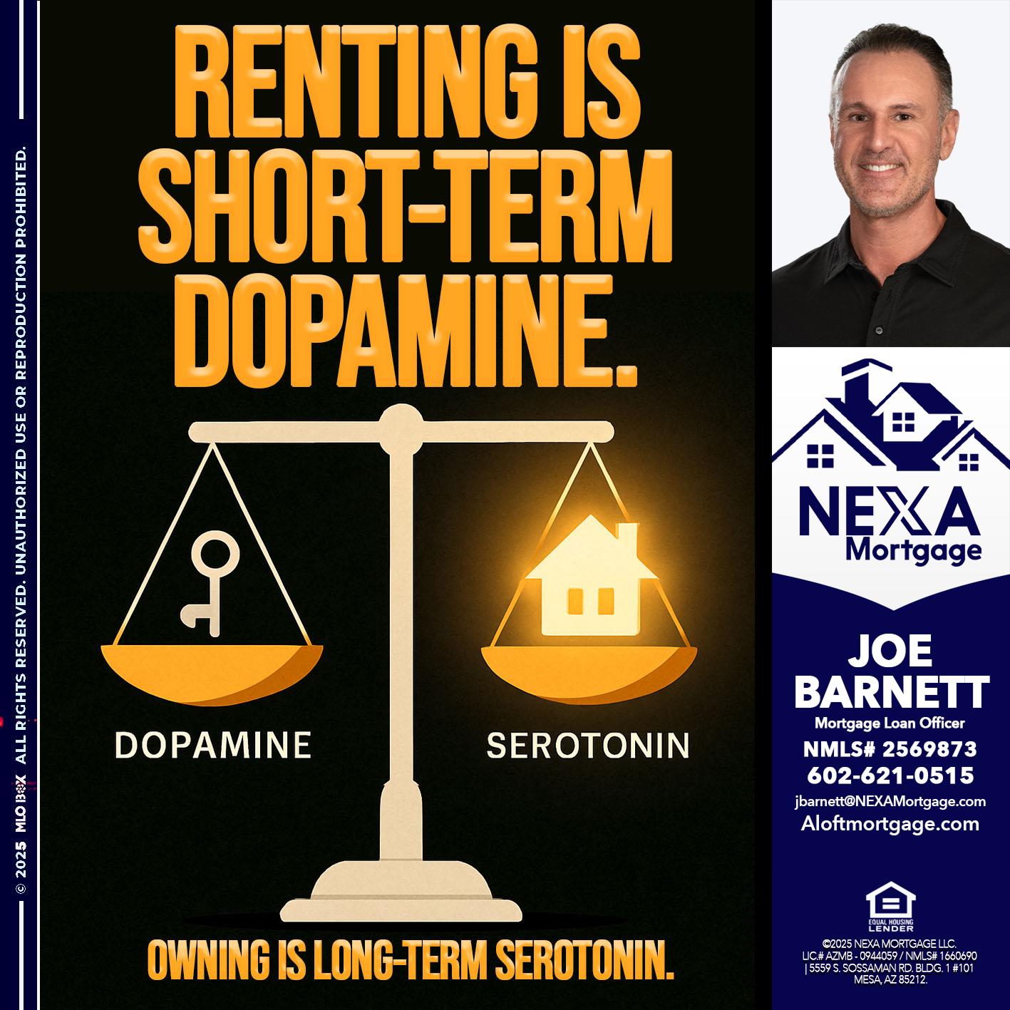 RENTING IS SHORT TERM - Joe Barnett -Mortgage Loan Officer