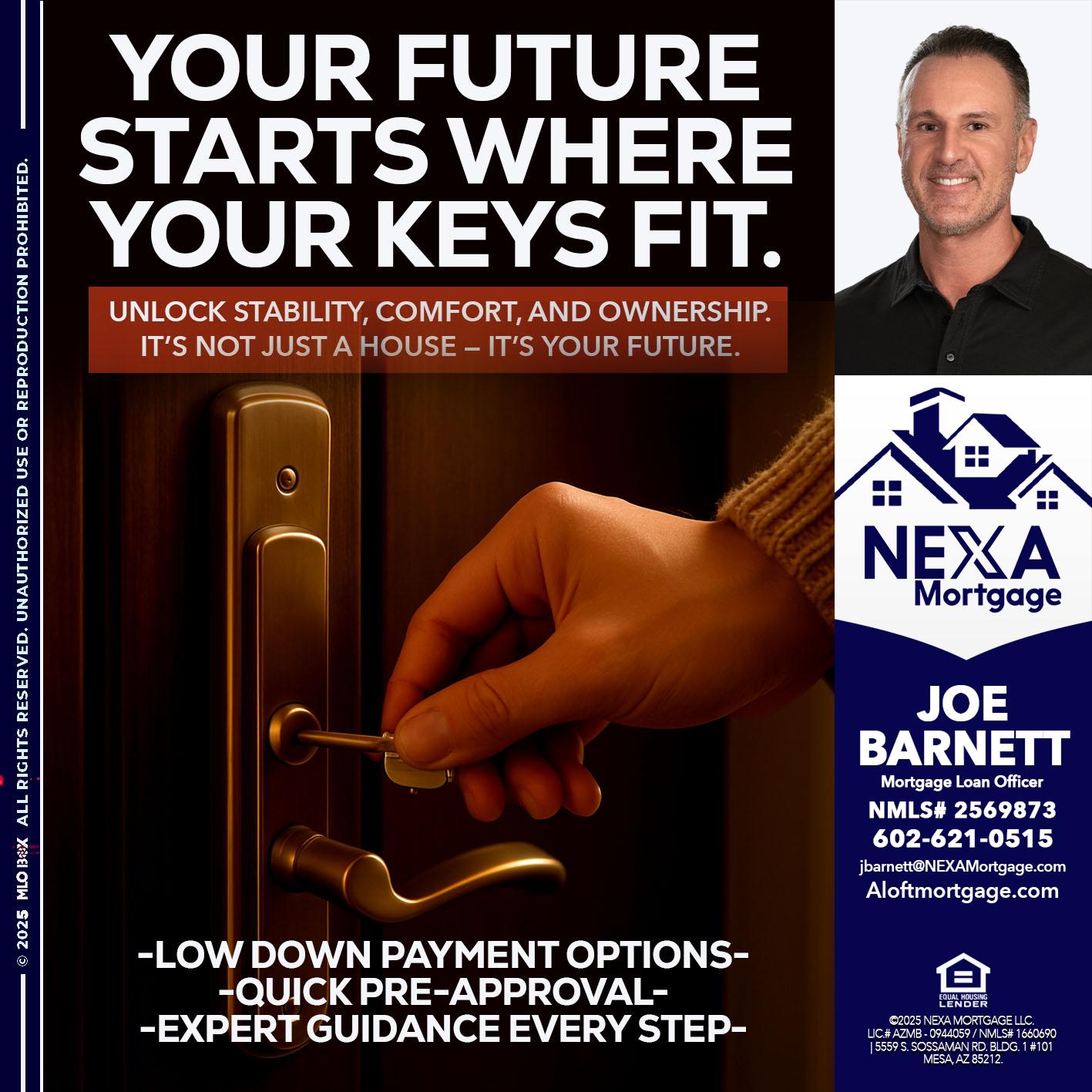 YOUR FUTURE - Joe Barnett -Mortgage Loan Officer
