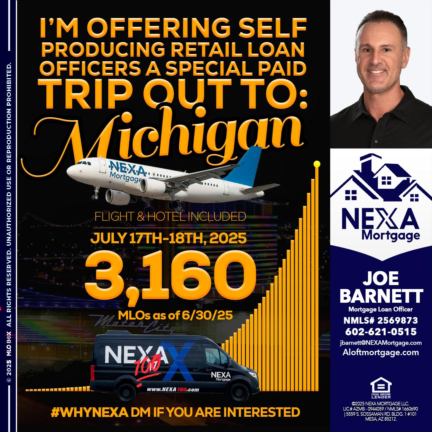 MICHIGAN TRIP - Joe Barnett -Mortgage Loan Officer
