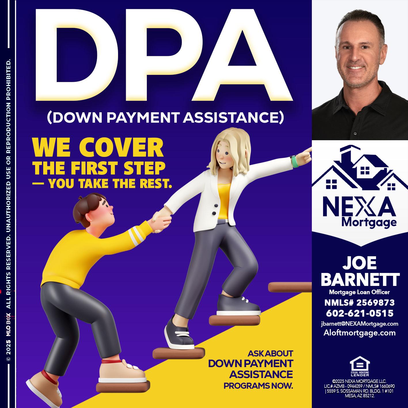 DPA LOANS - Joe Barnett -Mortgage Loan Officer
