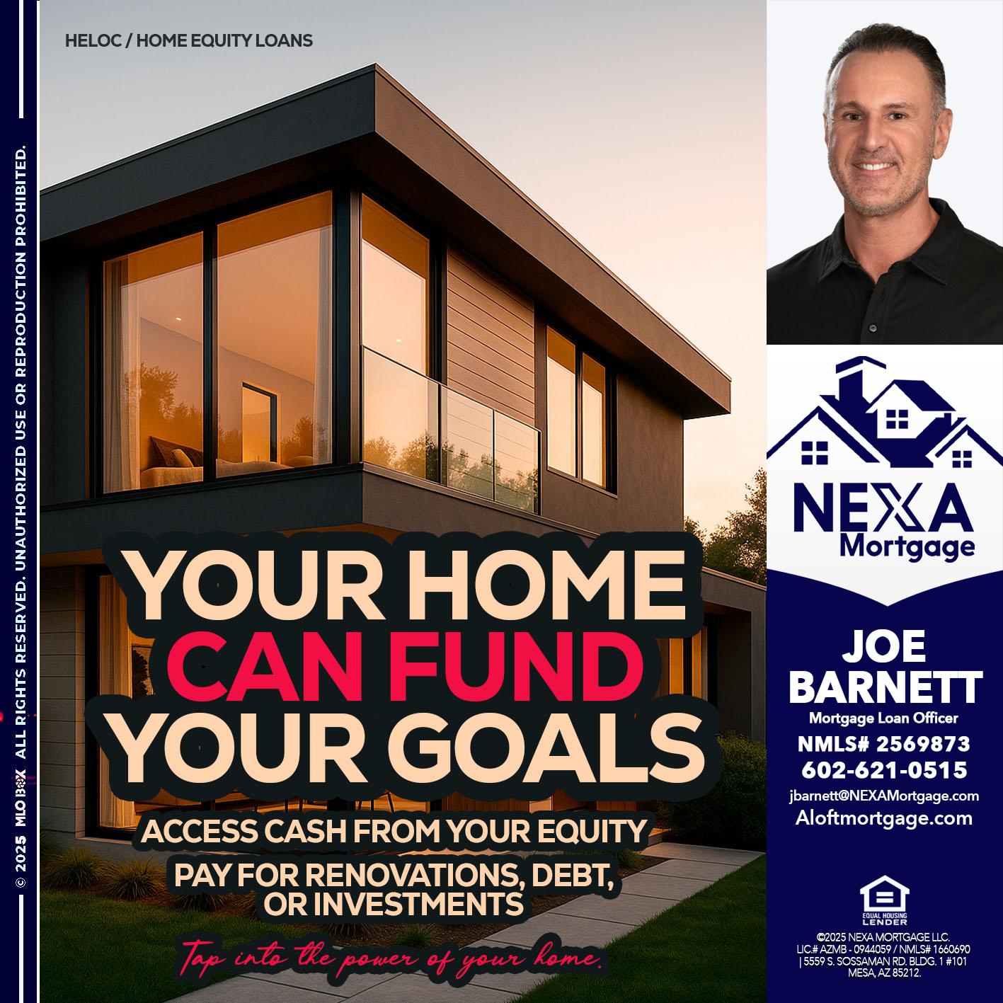 HELOC - Joe Barnett -Mortgage Loan Officer