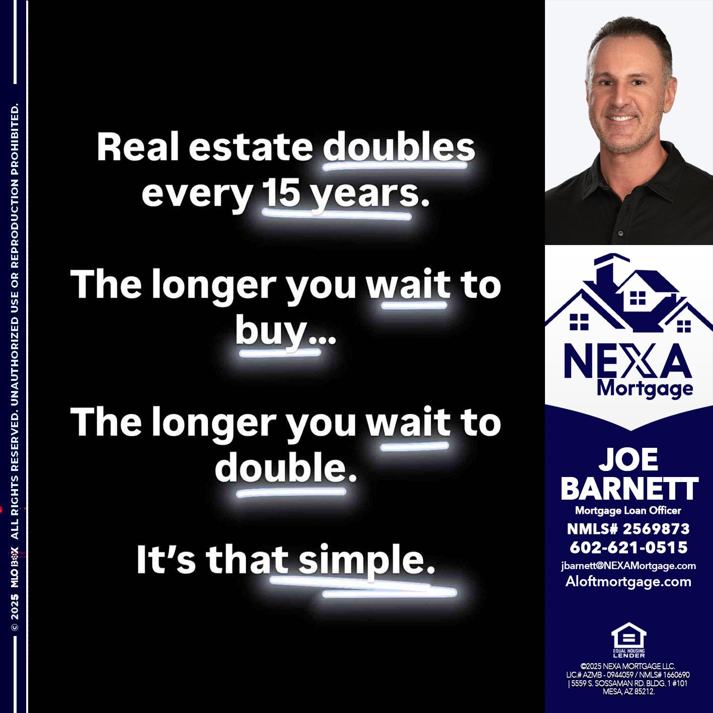 REAL ESTATE - Joe Barnett -Mortgage Loan Officer