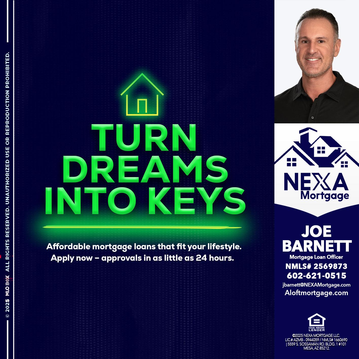 turn dreams - Joe Barnett -Mortgage Loan Officer