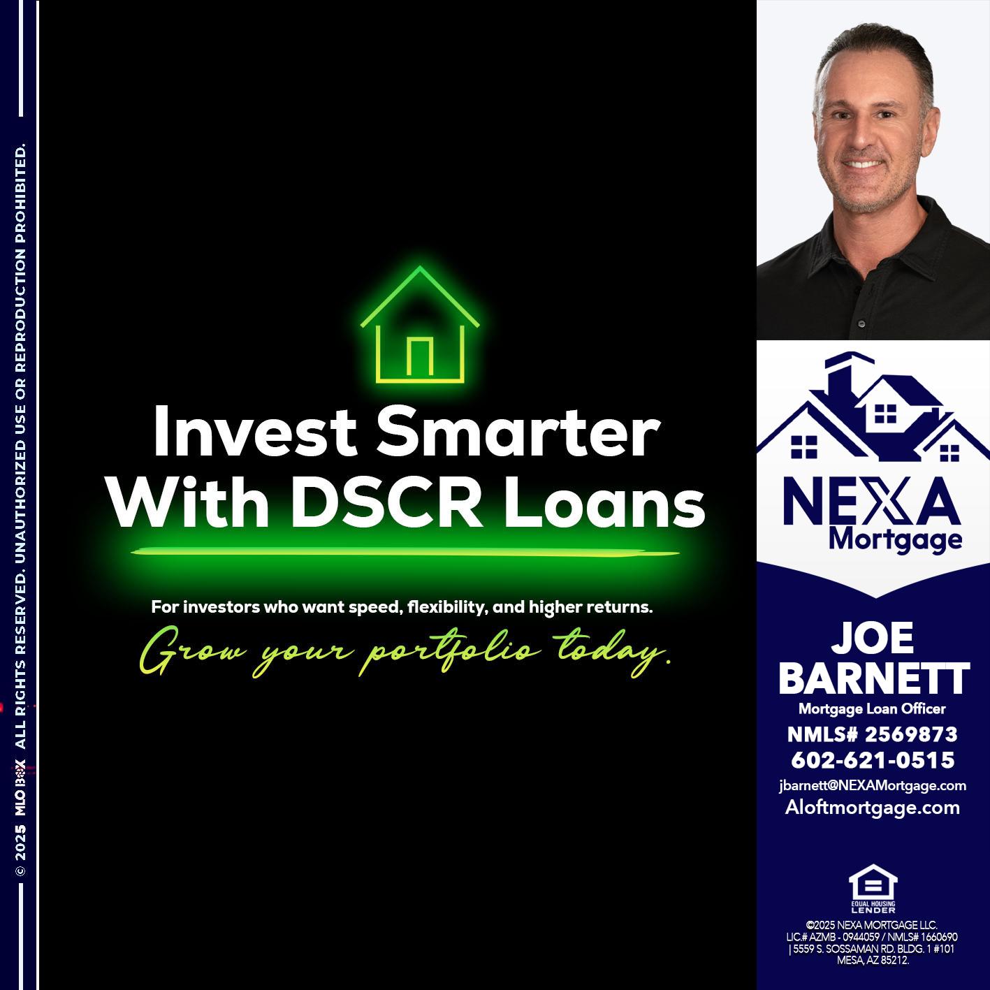 invest smarter - Joe Barnett -Mortgage Loan Officer