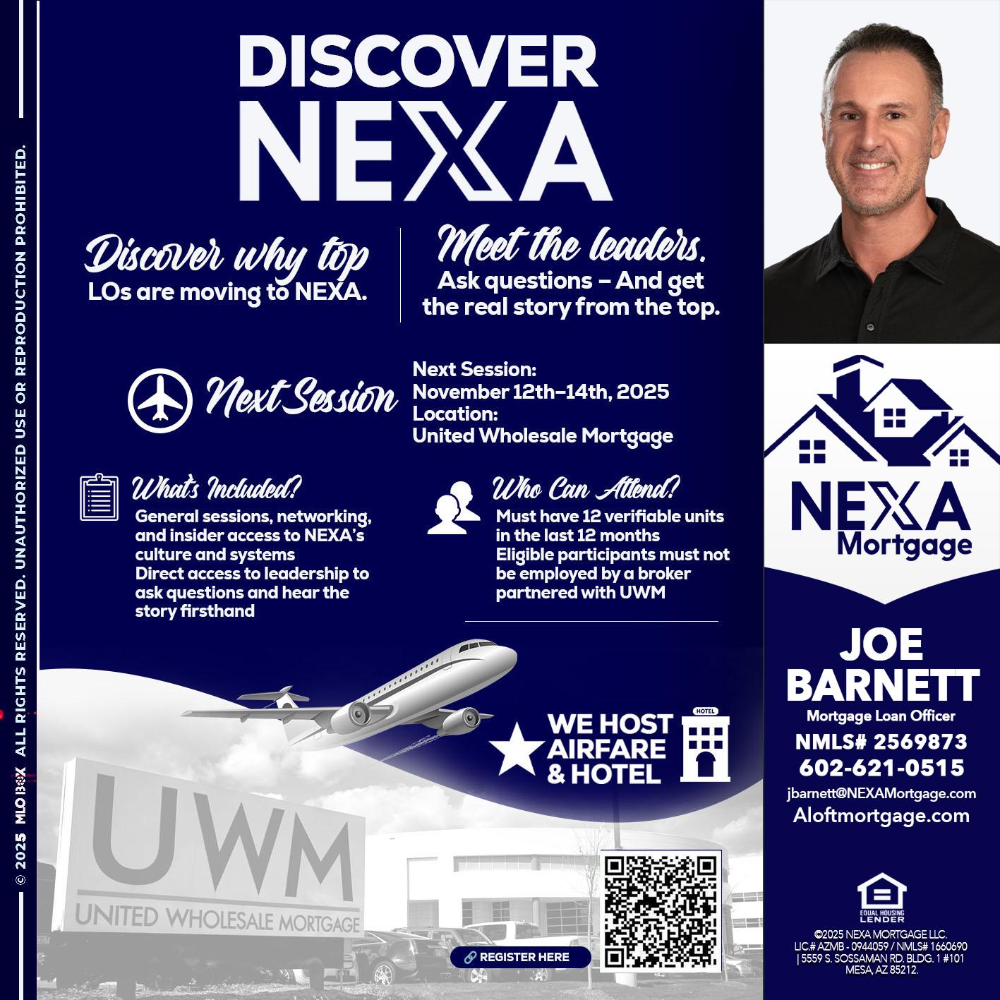 DISCOVER NEXA - Joe Barnett -Mortgage Loan Officer