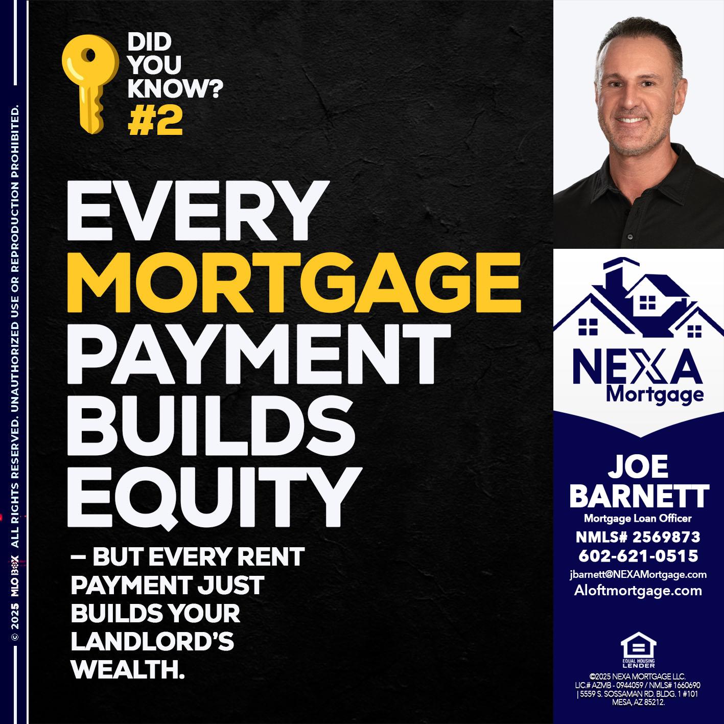 DID YOU KNOW? - Joe Barnett -Mortgage Loan Officer