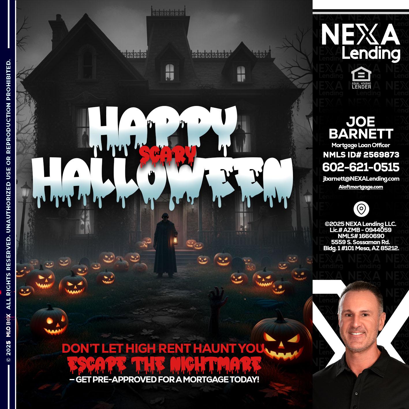 HAPPY HALLOWEEN - Joe Barnett -Mortgage Loan Officer