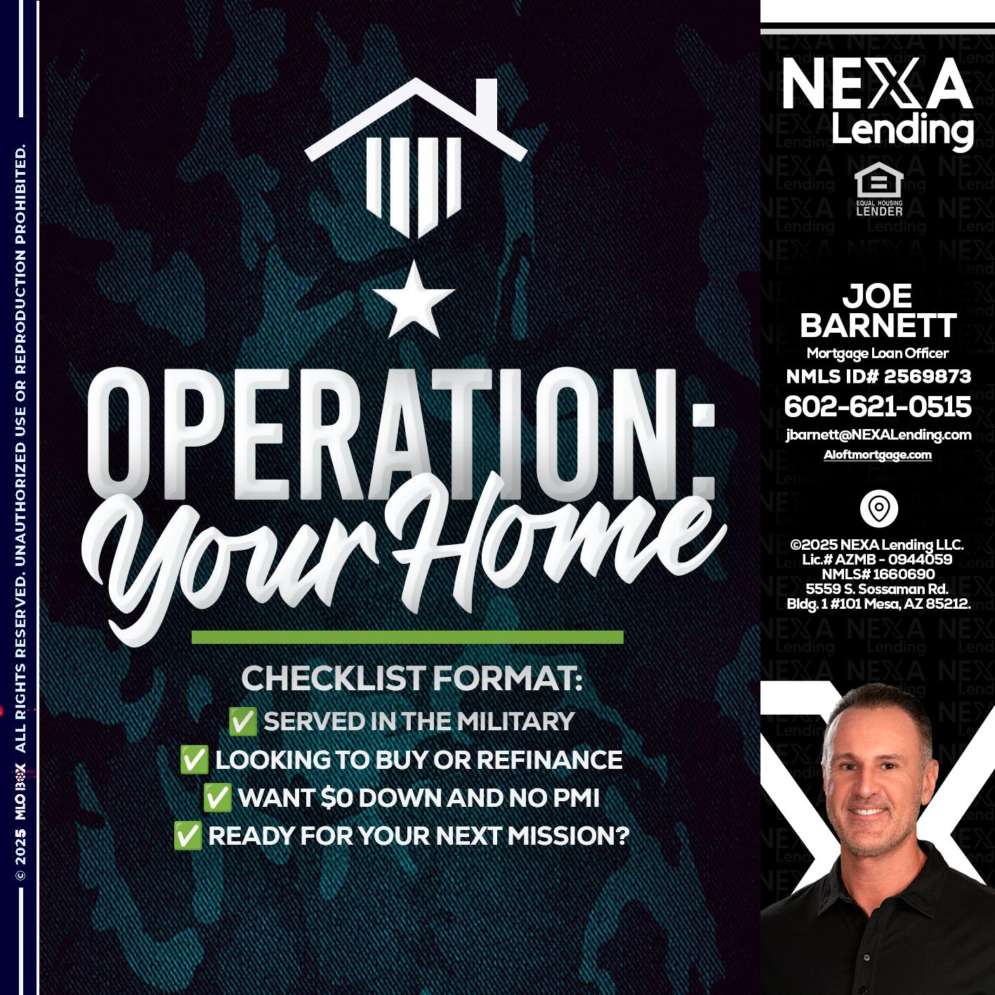 OPERATION YOUR HOME - Joe Barnett -Mortgage Loan Officer