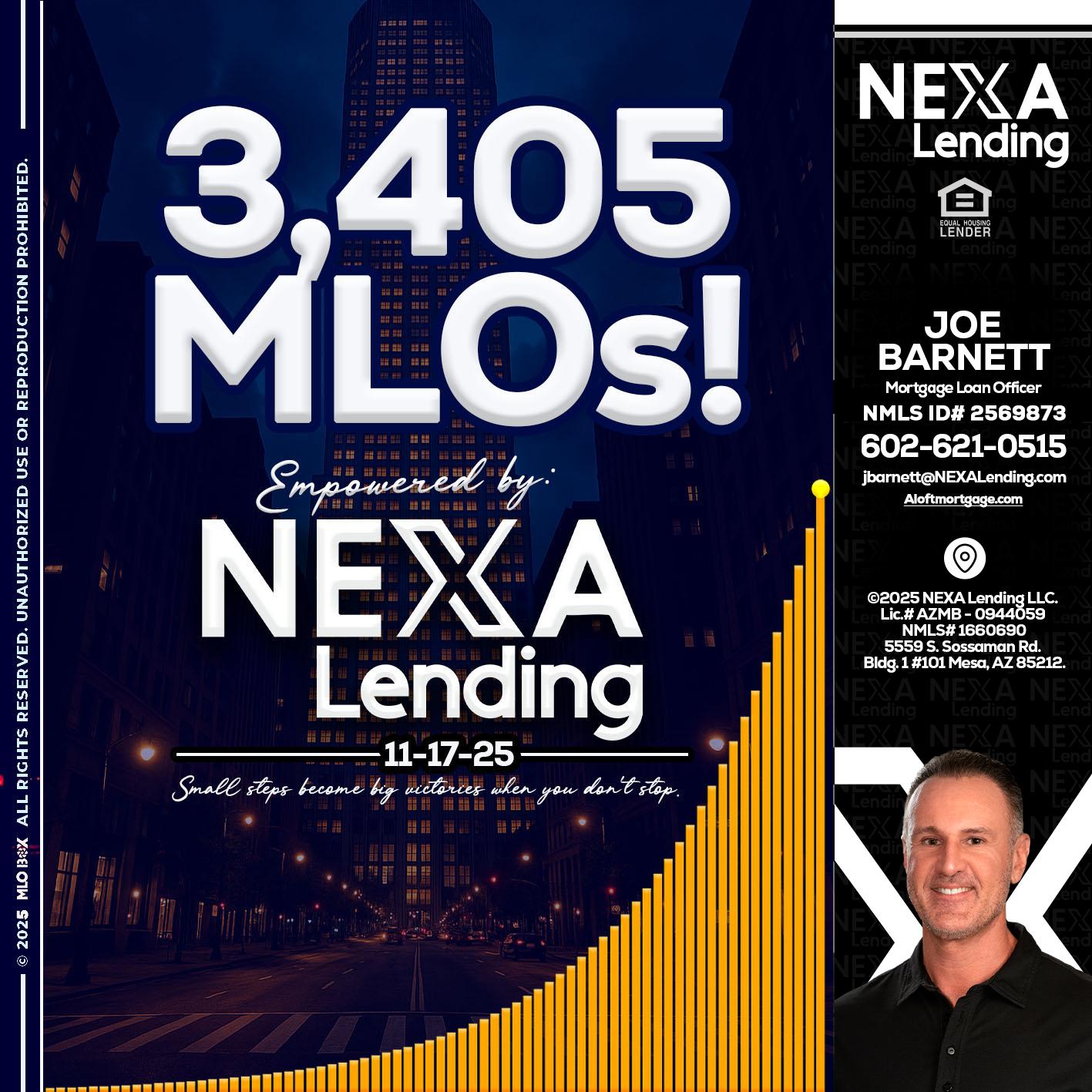 3405 MLOs - Joe Barnett -Mortgage Loan Officer