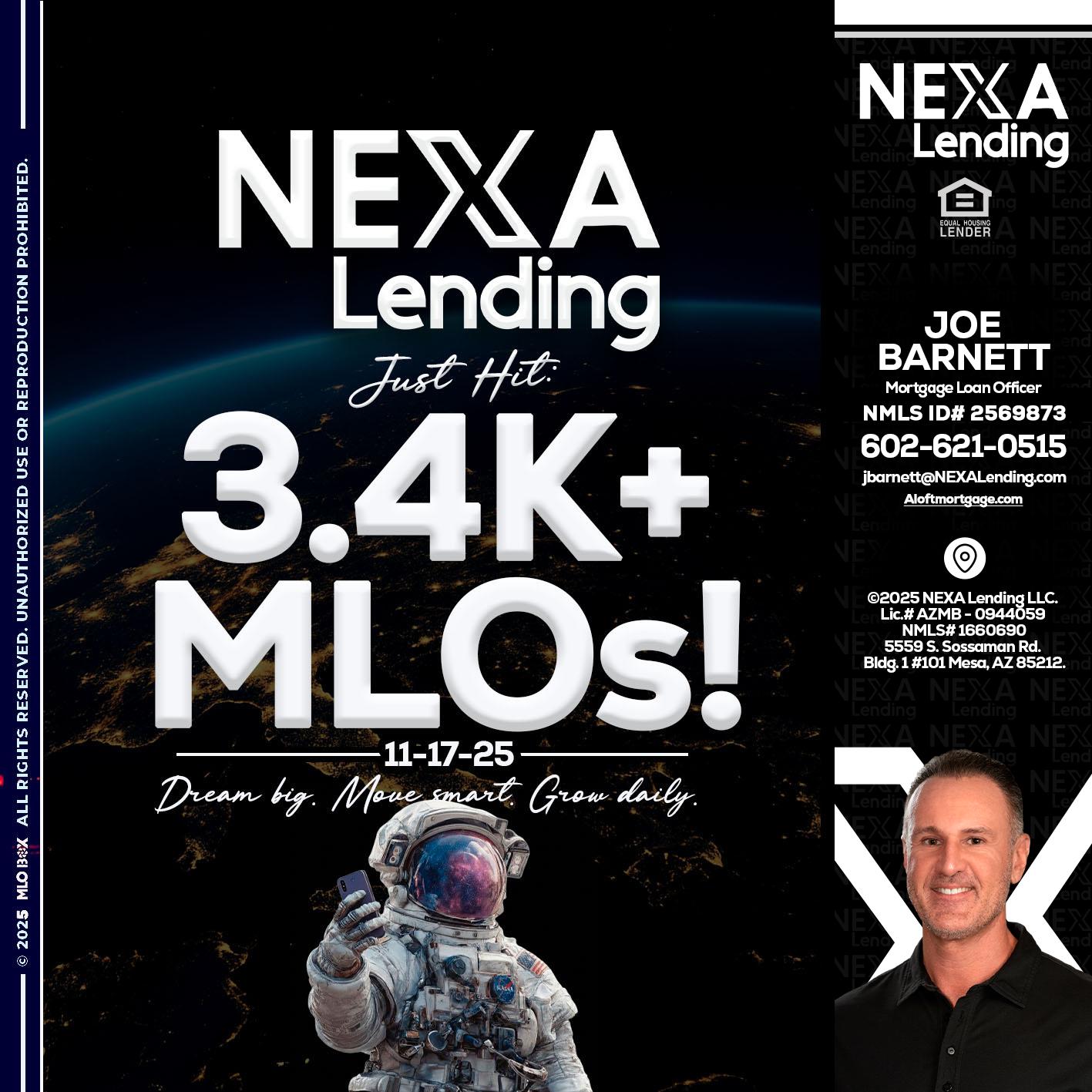 3.4K MLOs - Joe Barnett -Mortgage Loan Officer
