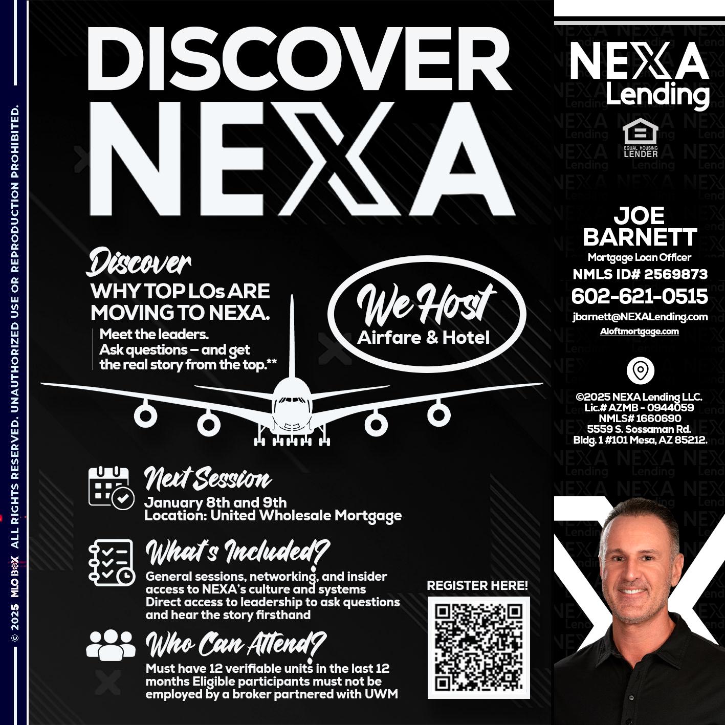 DISCOVER NEXA - Joe Barnett -Mortgage Loan Officer