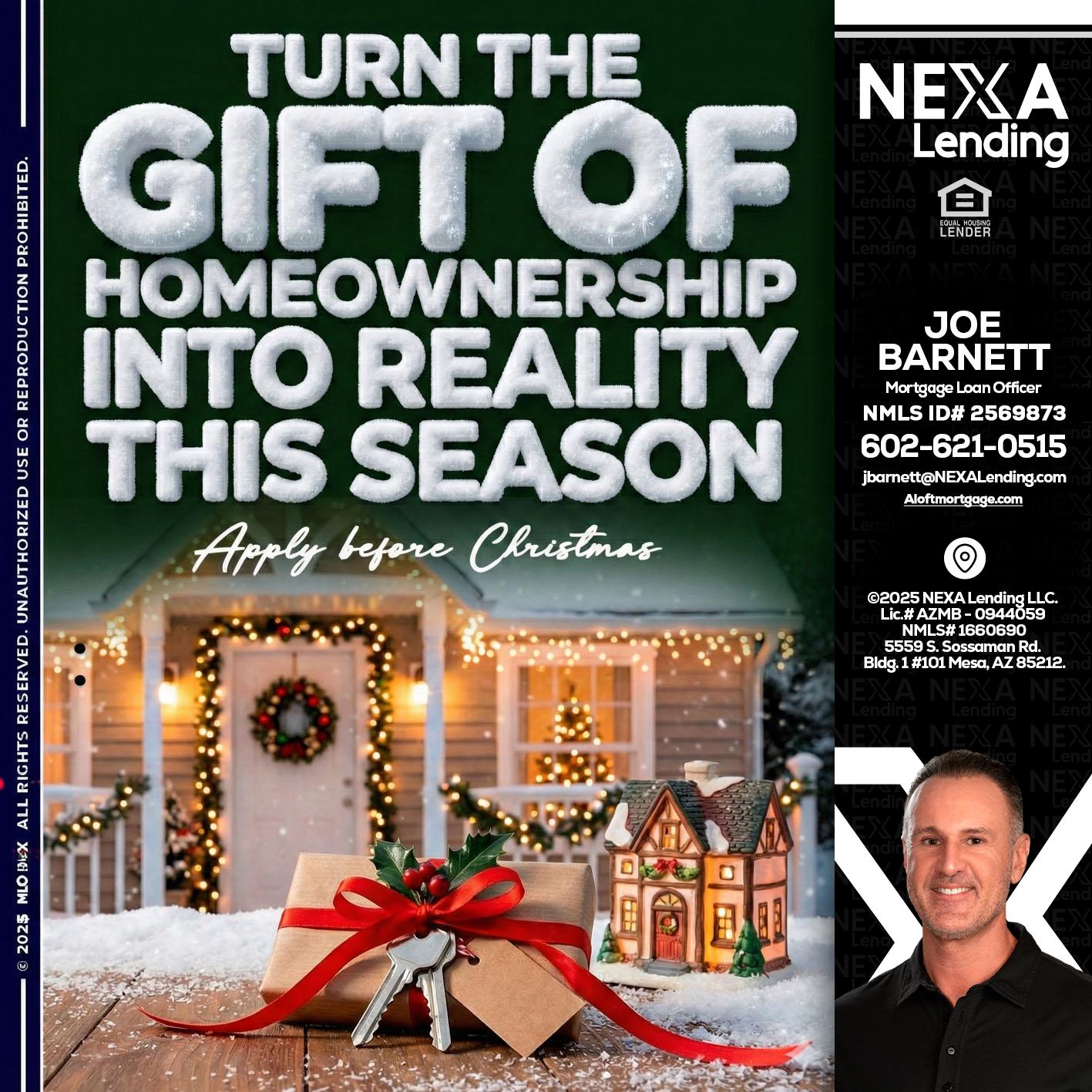 TURN GIFTS - Joe Barnett -Mortgage Loan Officer
