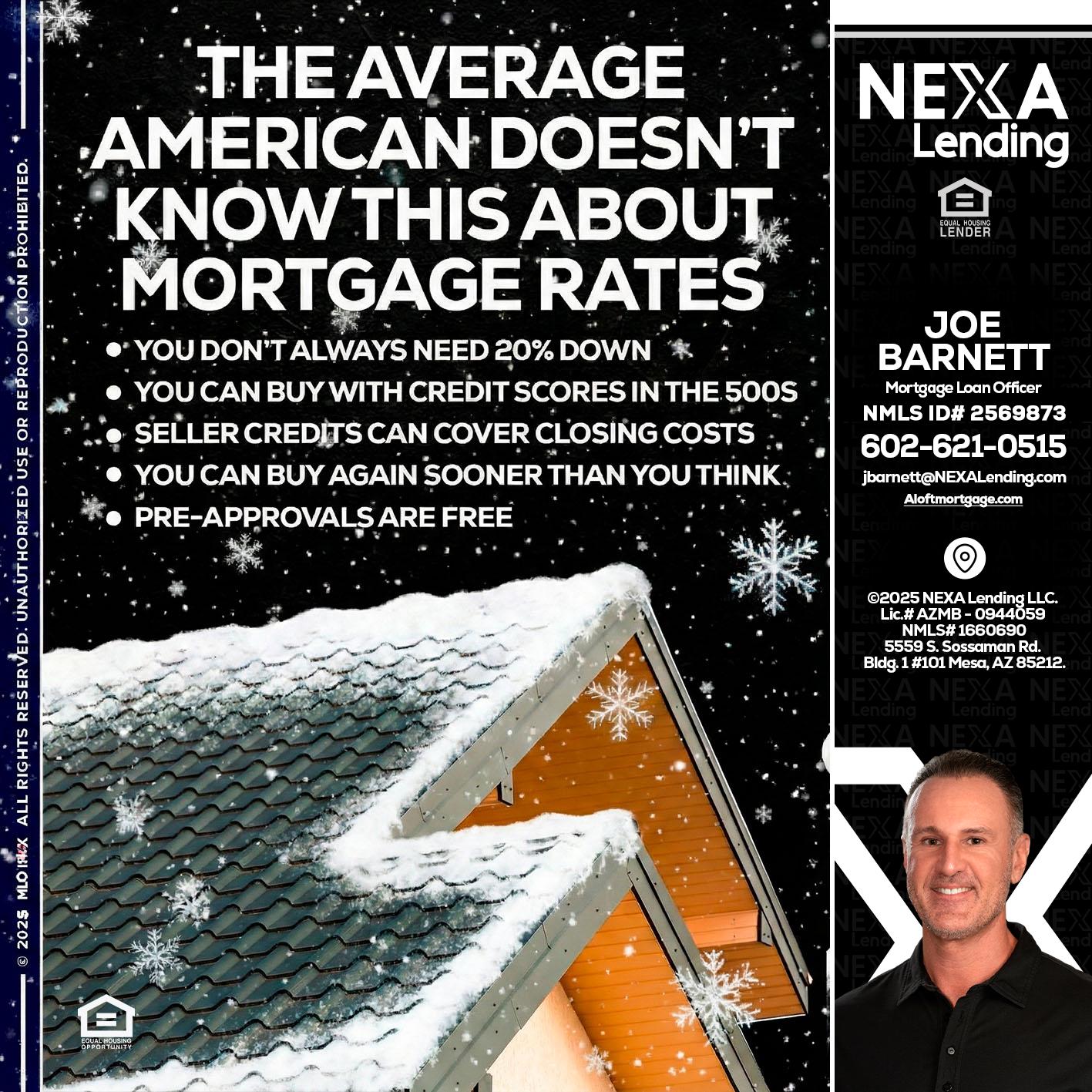 THE AVERAGE - Joe Barnett -Mortgage Loan Officer