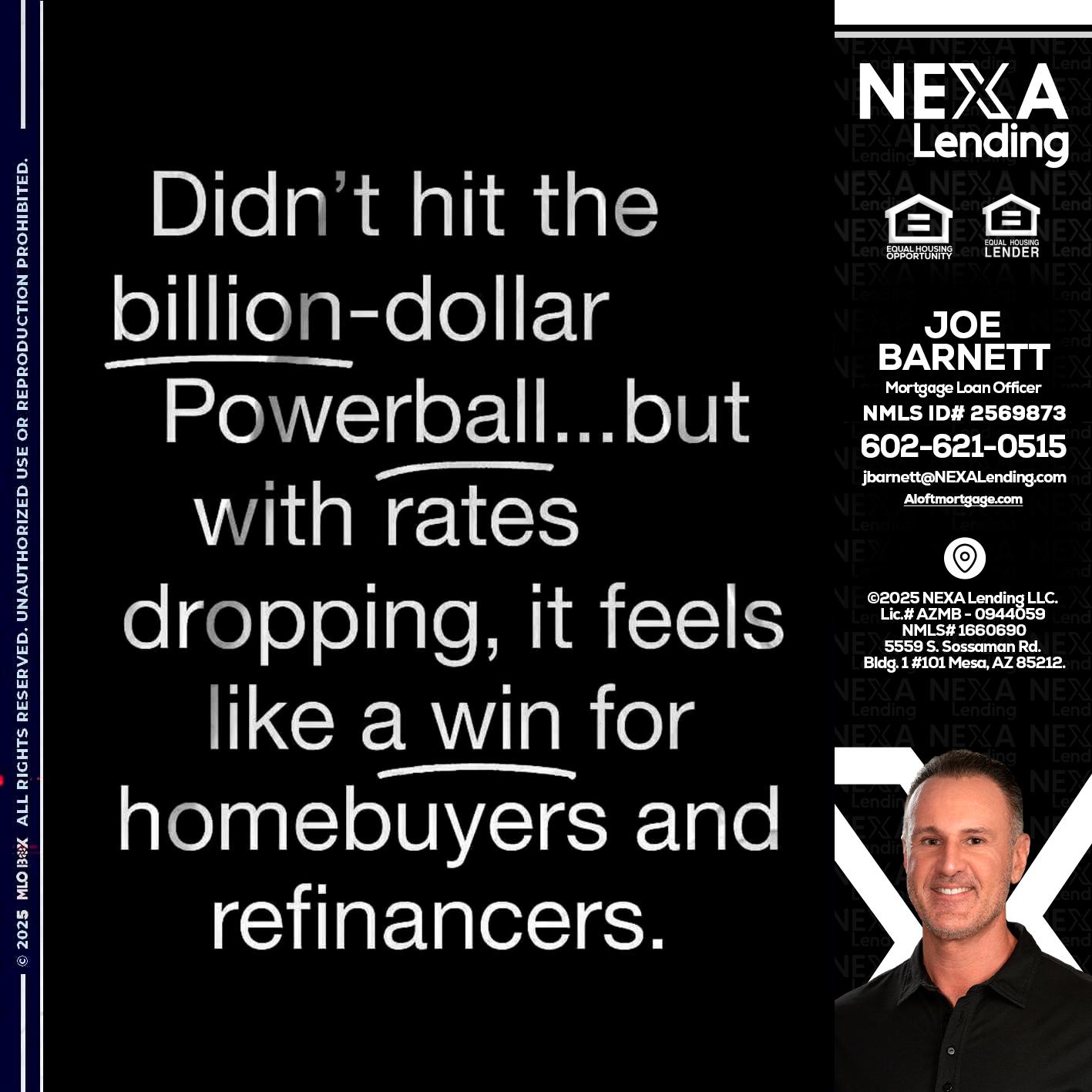 DIDNT HIT - Joe Barnett -Mortgage Loan Officer