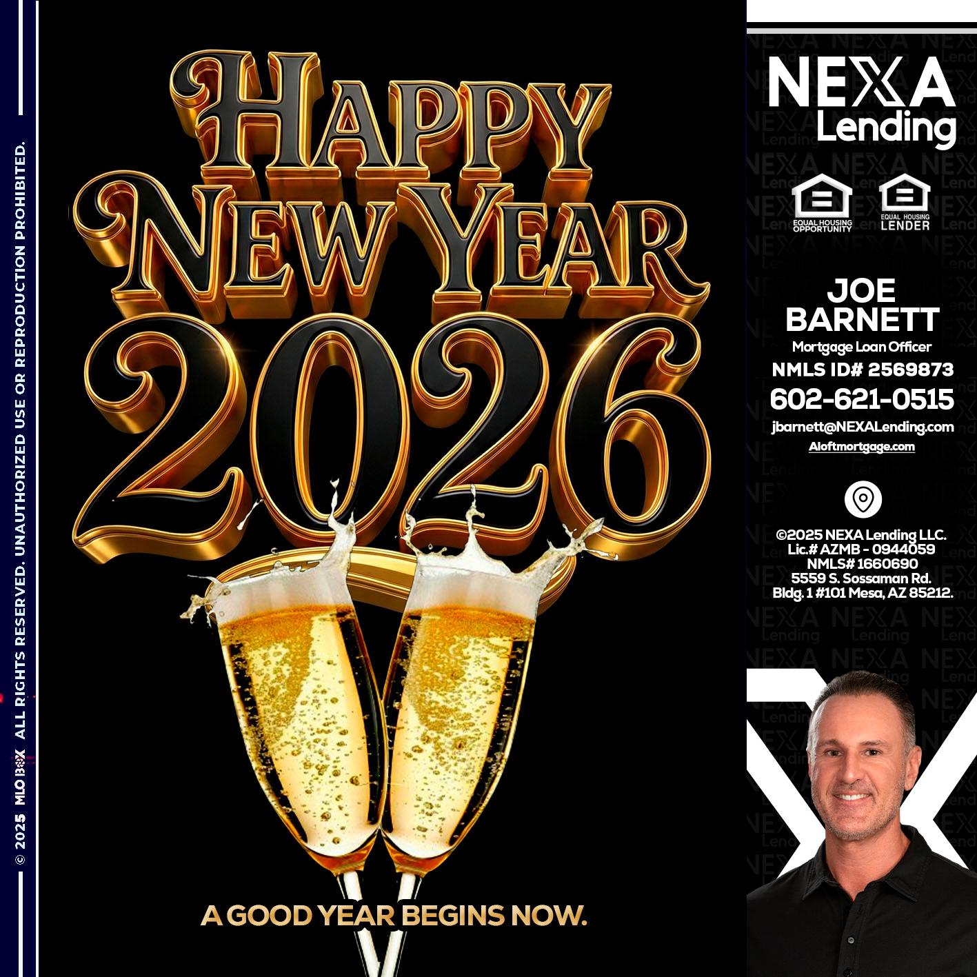 happy new year 2026 - Joe Barnett -Mortgage Loan Officer