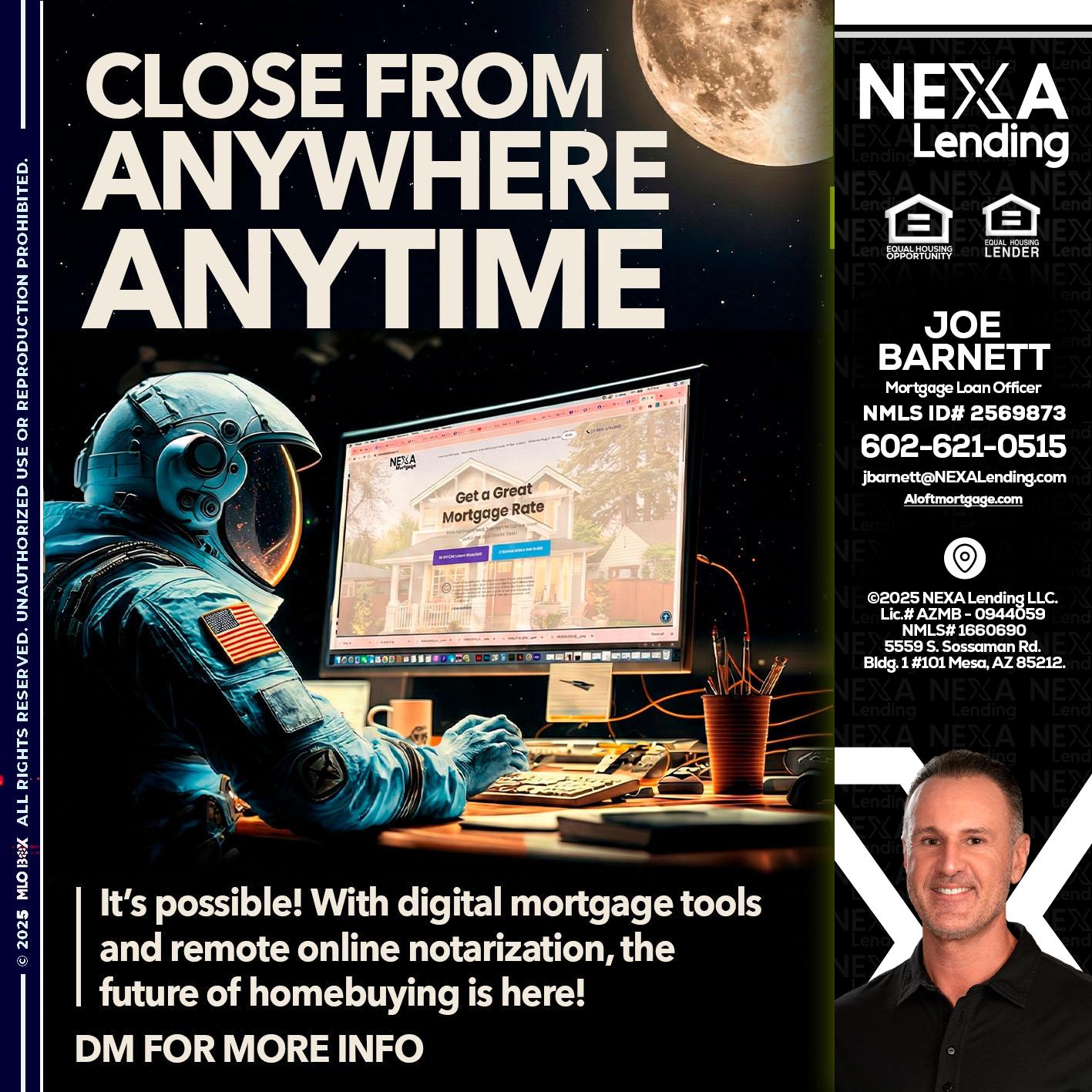 close from - Joe Barnett -Mortgage Loan Officer