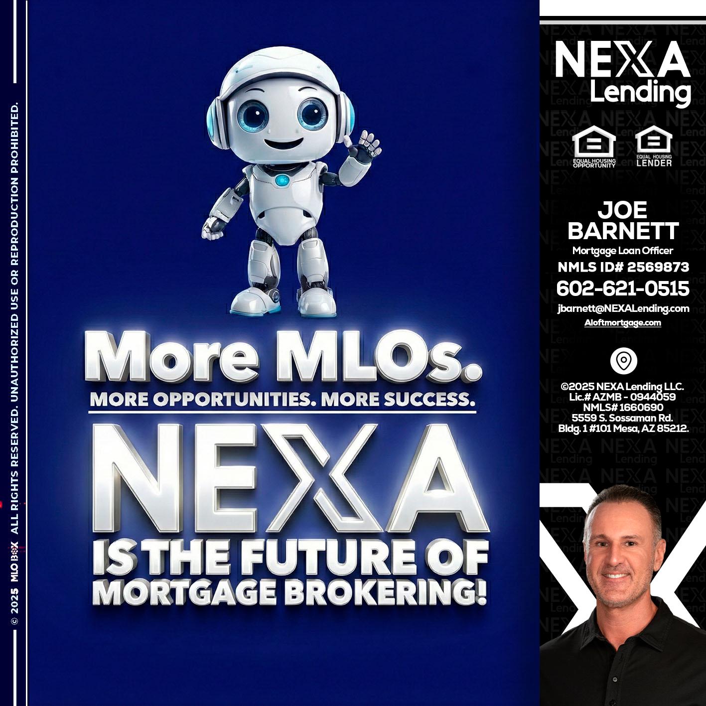 MORE MLOs - Joe Barnett -Mortgage Loan Officer