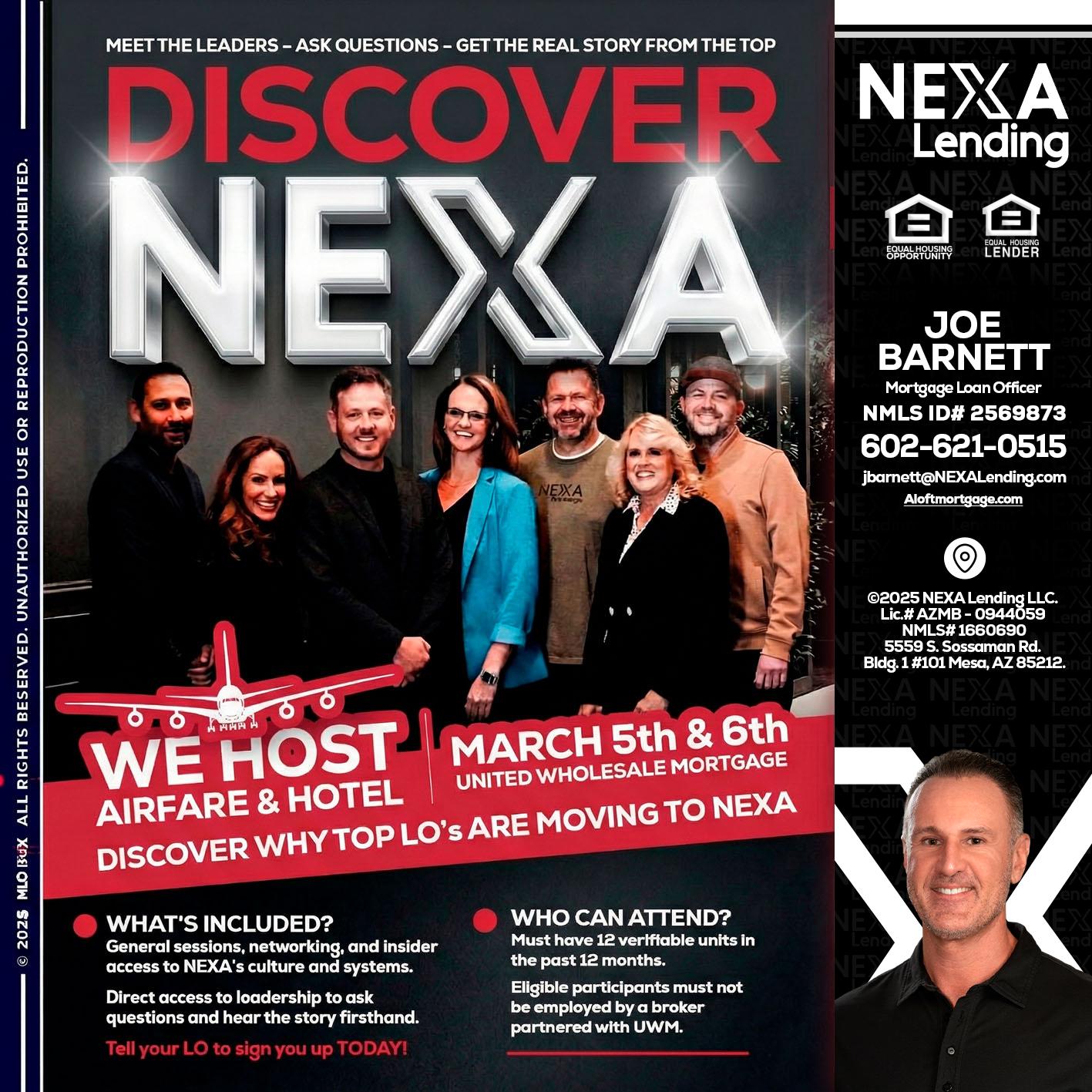 DISCOVER NEXA - Joe Barnett -Mortgage Loan Officer