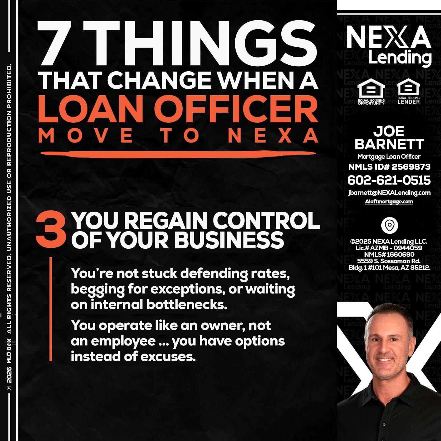 7 things (3) - Joe Barnett -Mortgage Loan Officer