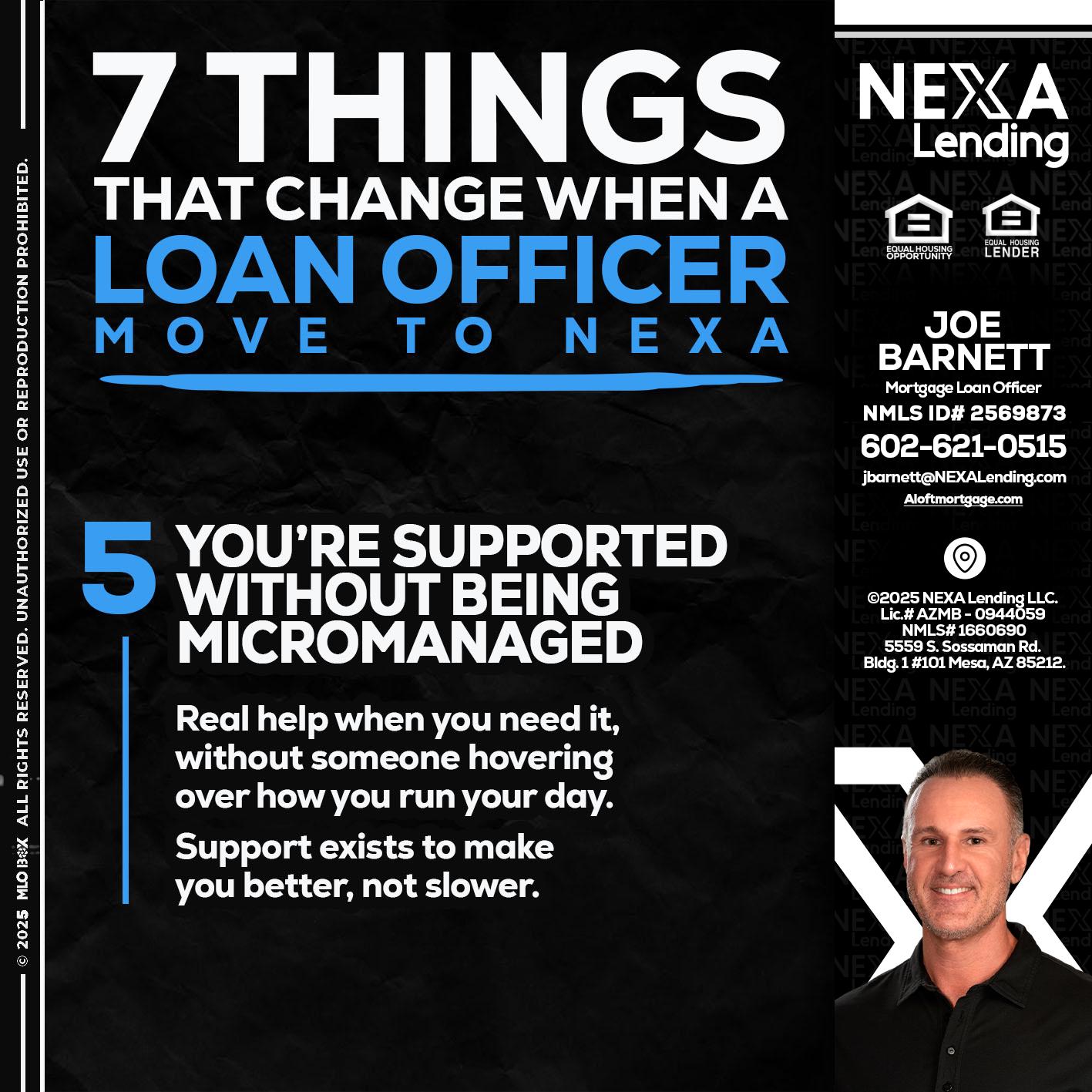 7 THINGS (5) - Joe Barnett -Mortgage Loan Officer