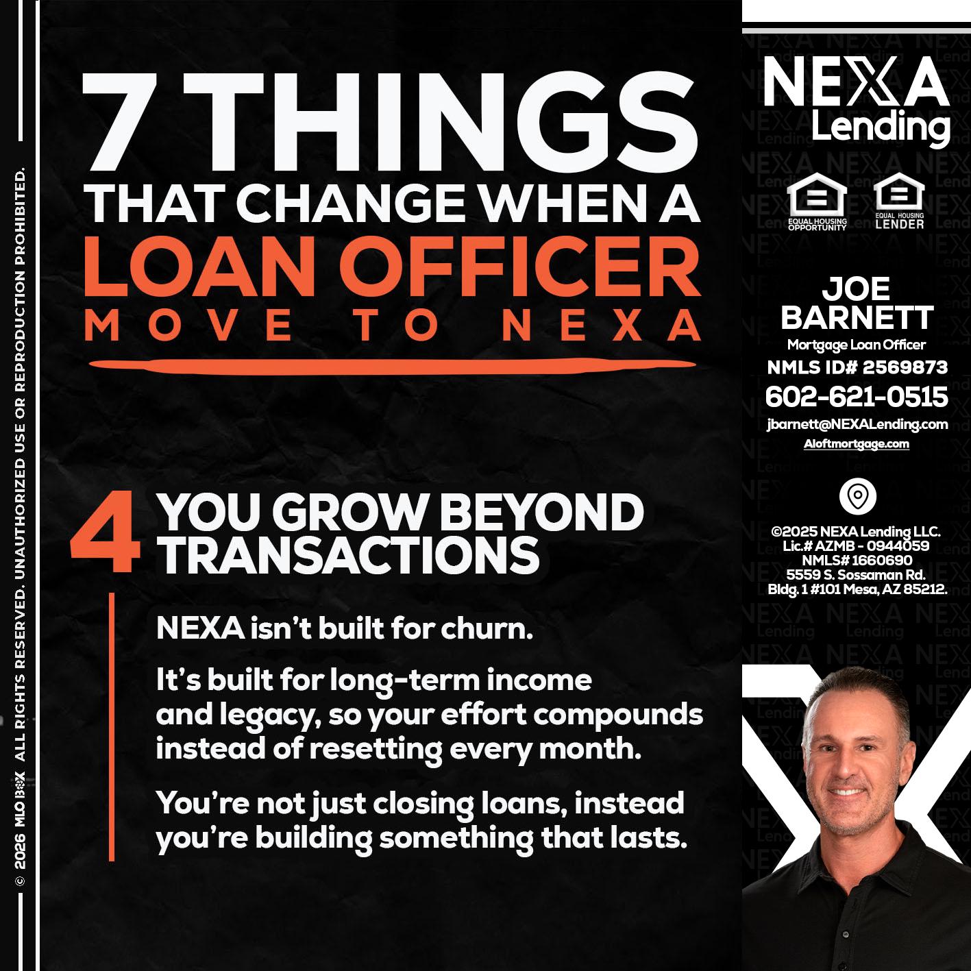 7 THINGS (4) - Joe Barnett -Mortgage Loan Officer
