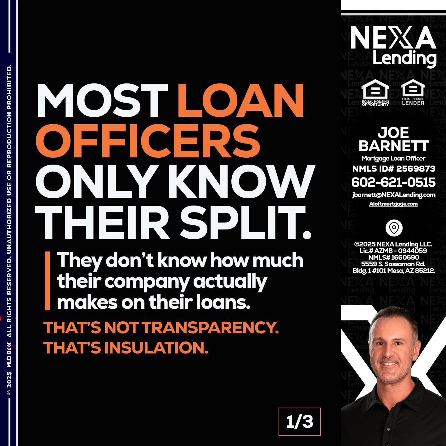 1 OF 3 - Joe Barnett -Mortgage Loan Officer