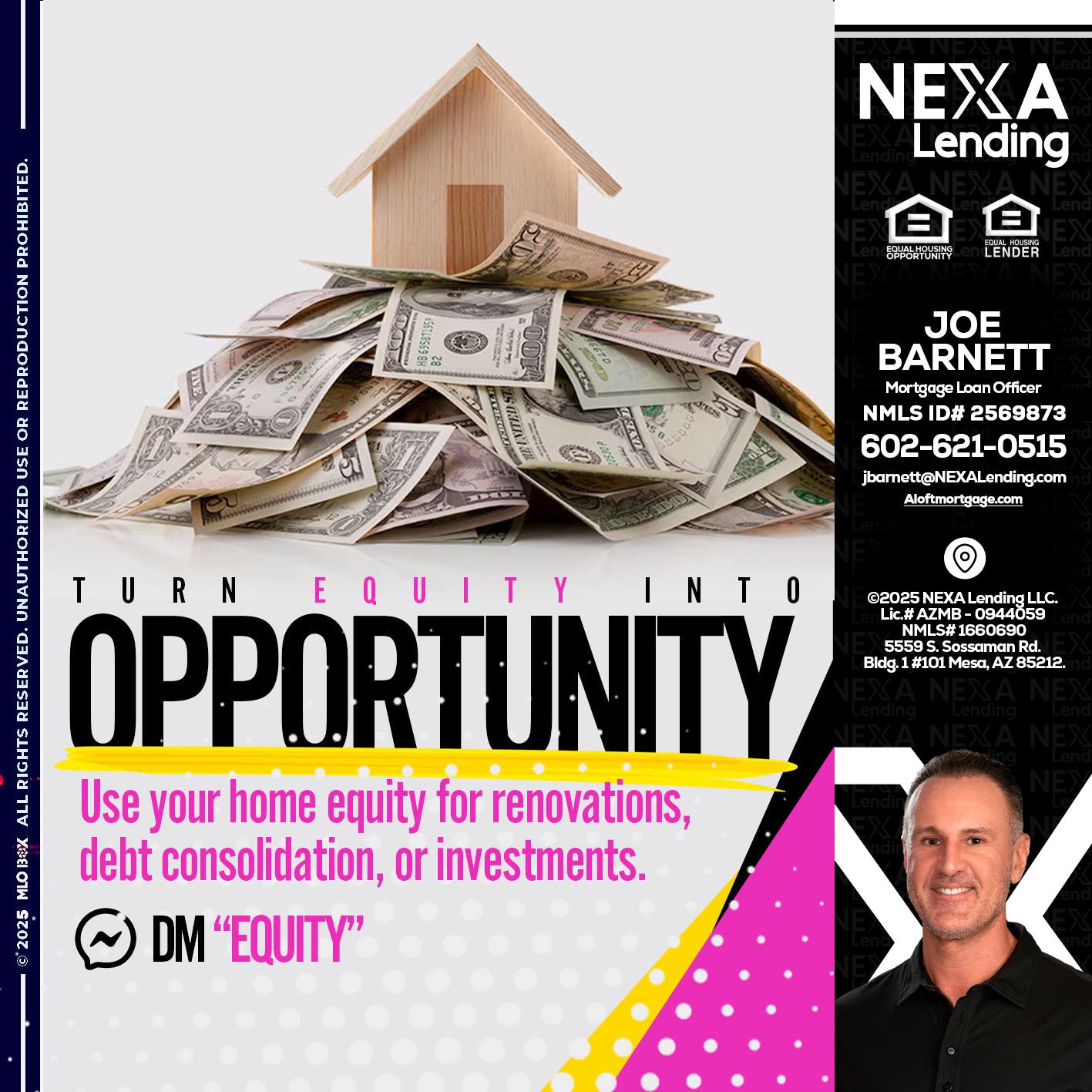 opportunity - Joe Barnett -Mortgage Loan Officer