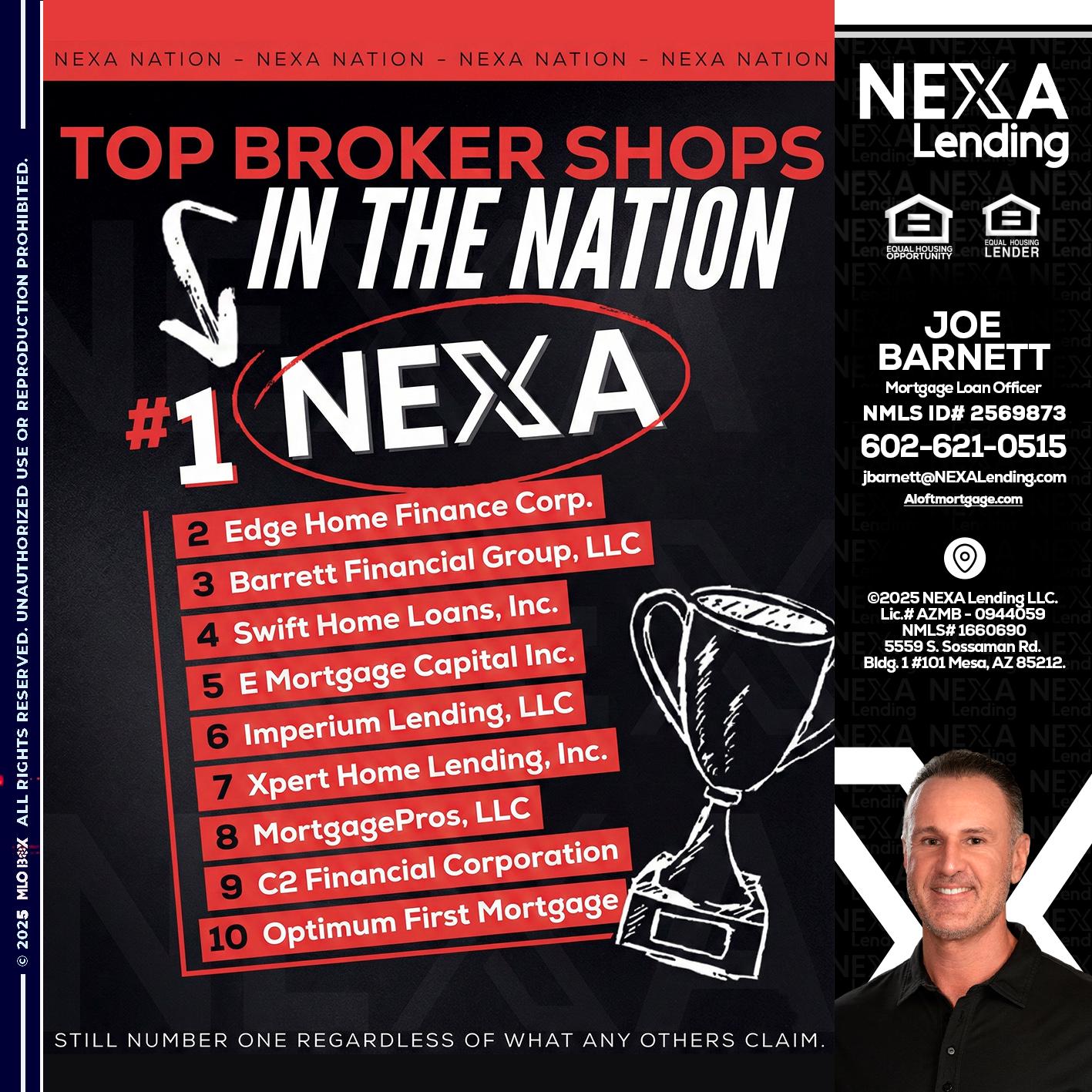 top broker - Joe Barnett -Mortgage Loan Officer