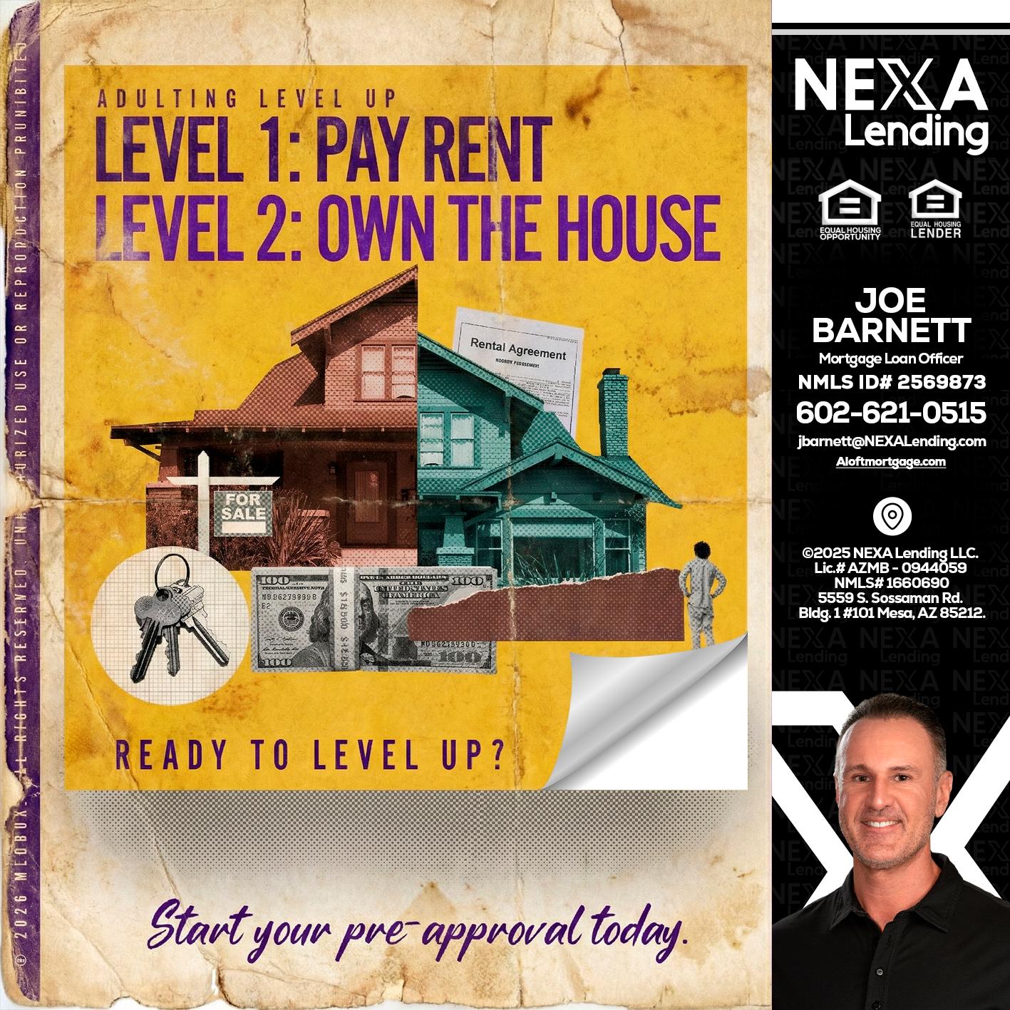 LEVEL 1 - Joe Barnett -Mortgage Loan Officer