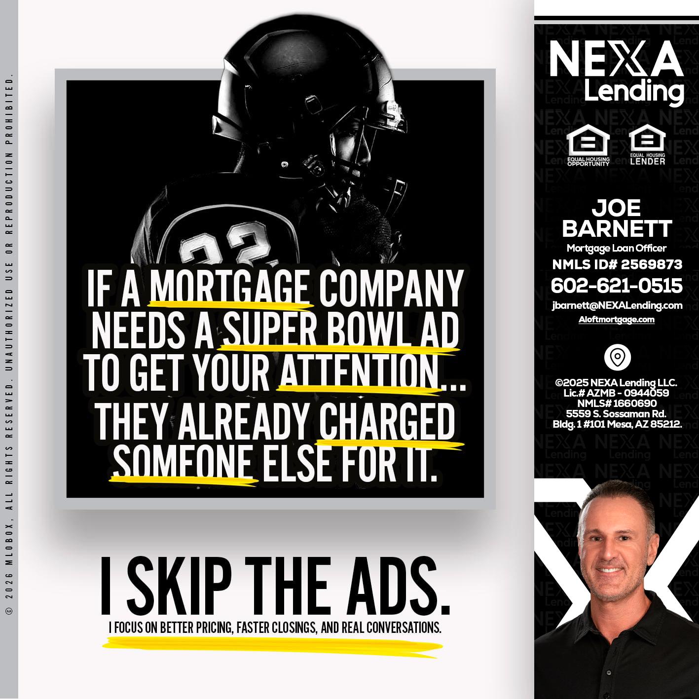 if a mortgage ad - Joe Barnett -Mortgage Loan Officer