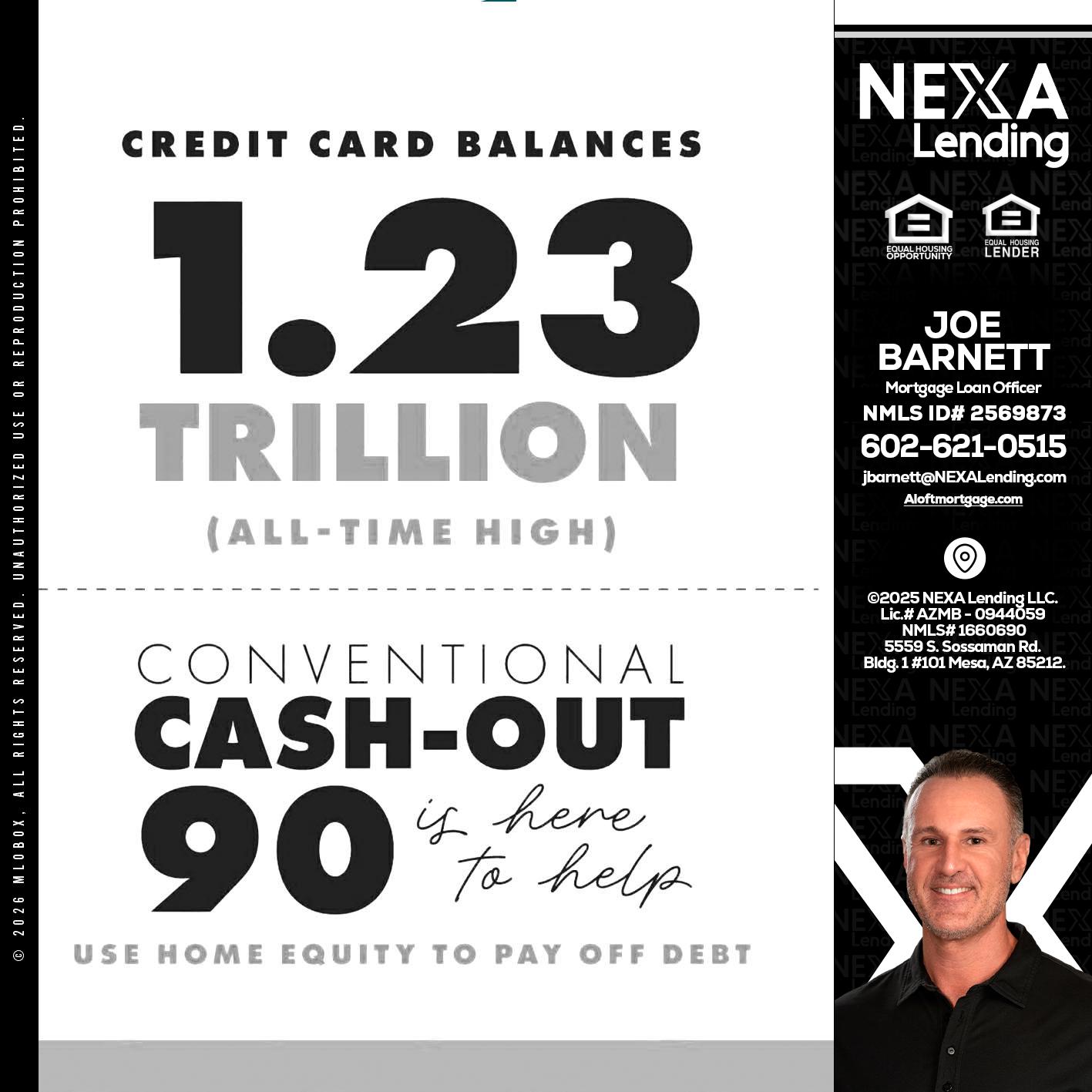 CREDIT CARD BALANCE - Joe Barnett -Mortgage Loan Officer