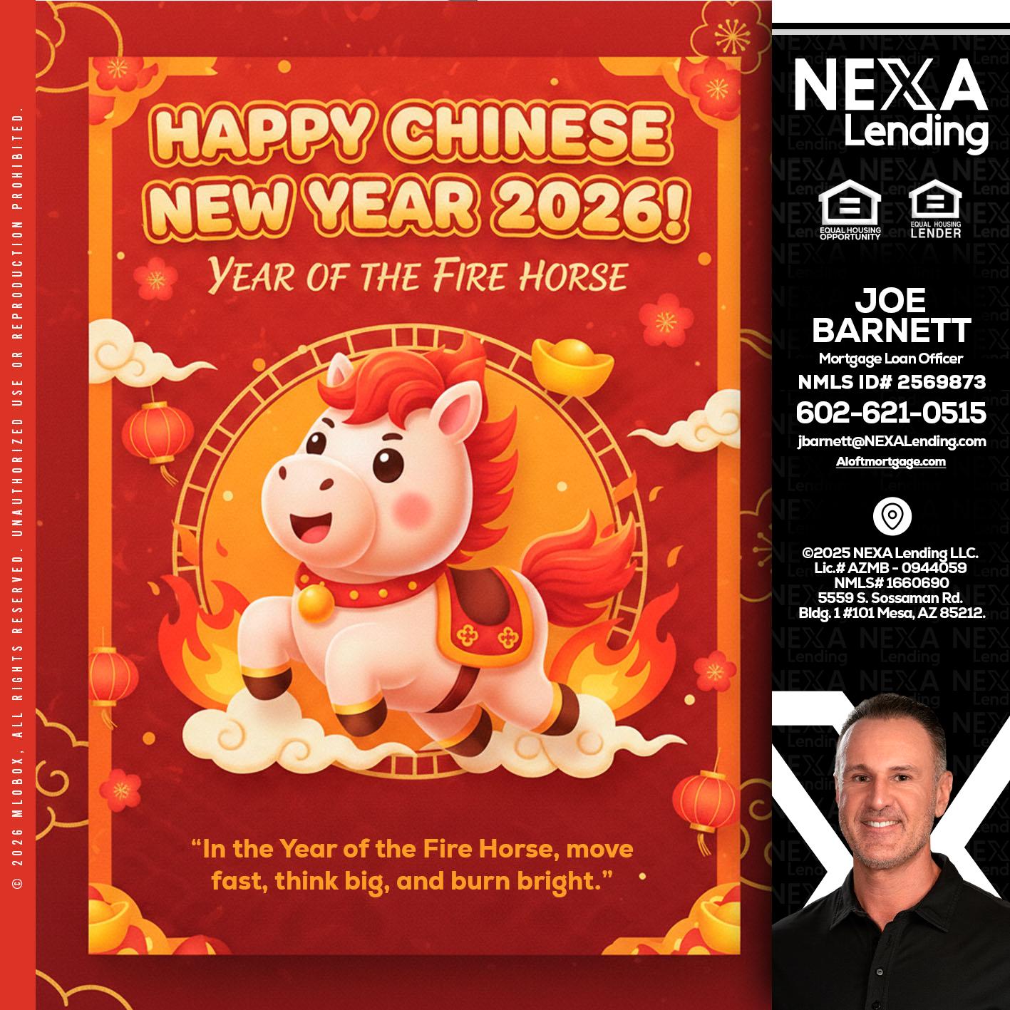 happy Chinese new year - Joe Barnett -Mortgage Loan Officer