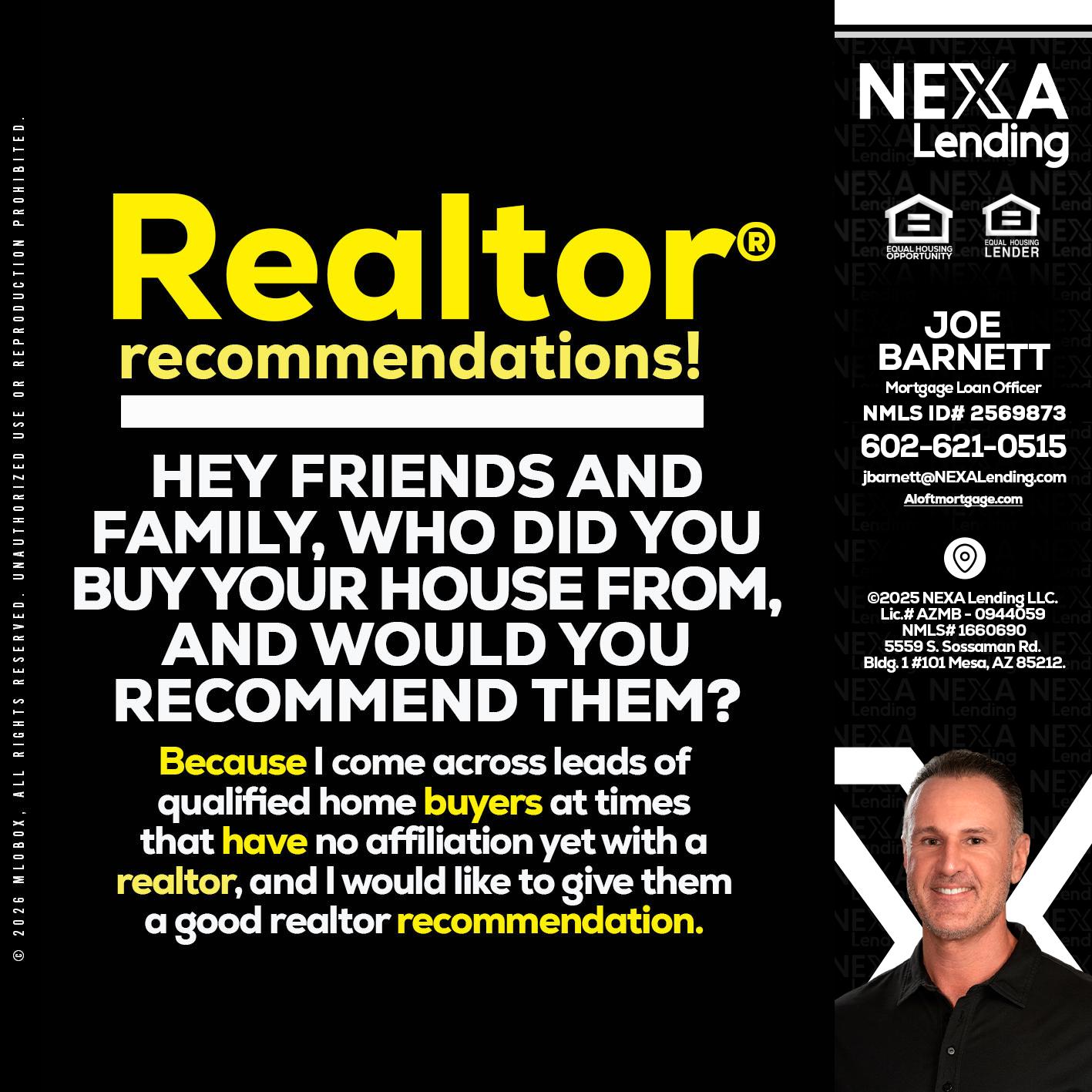 REALTOR - Joe Barnett -Mortgage Loan Officer