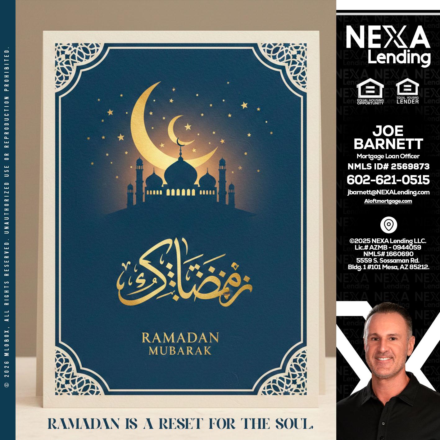 HAPPY RAMADAN - Joe Barnett -Mortgage Loan Officer