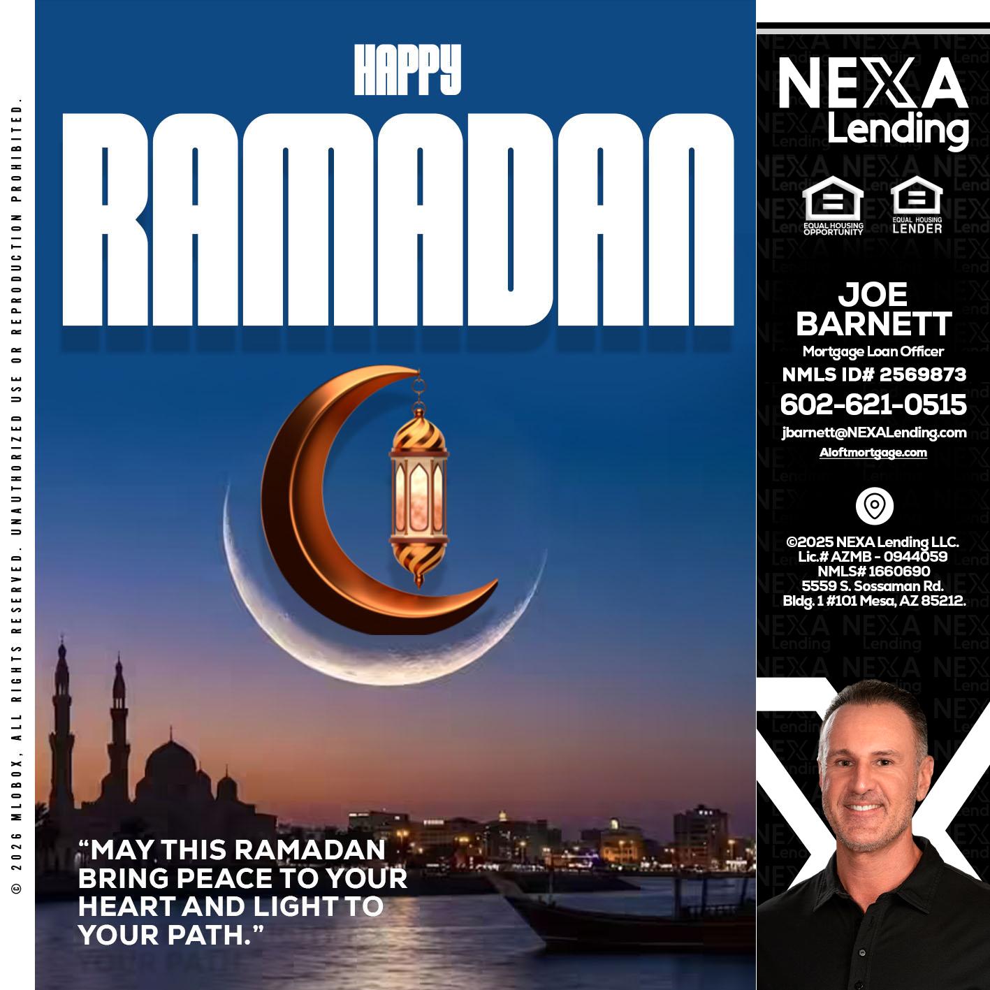 RAMADAN - Joe Barnett -Mortgage Loan Officer