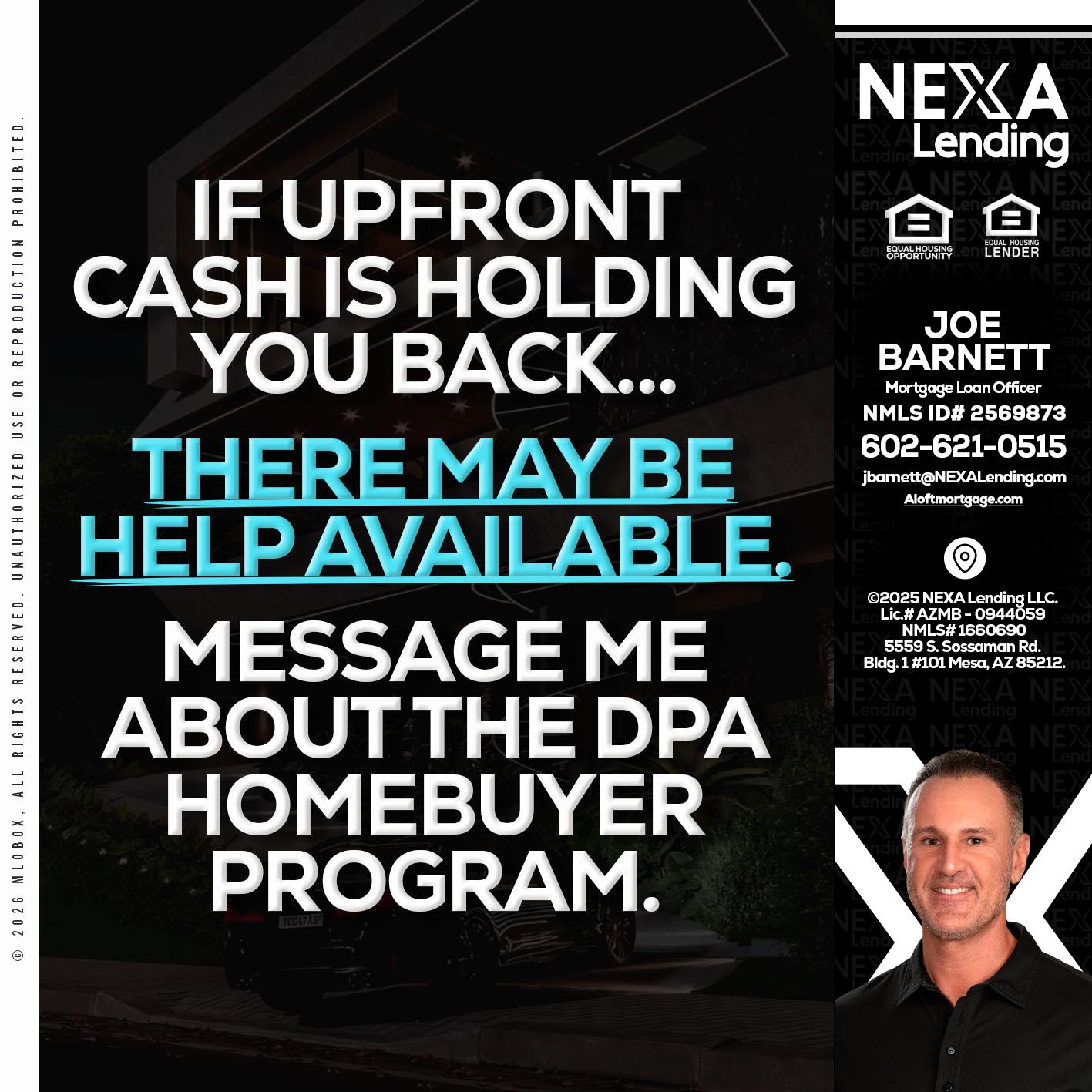 IF UPFRONT - Joe Barnett -Mortgage Loan Officer