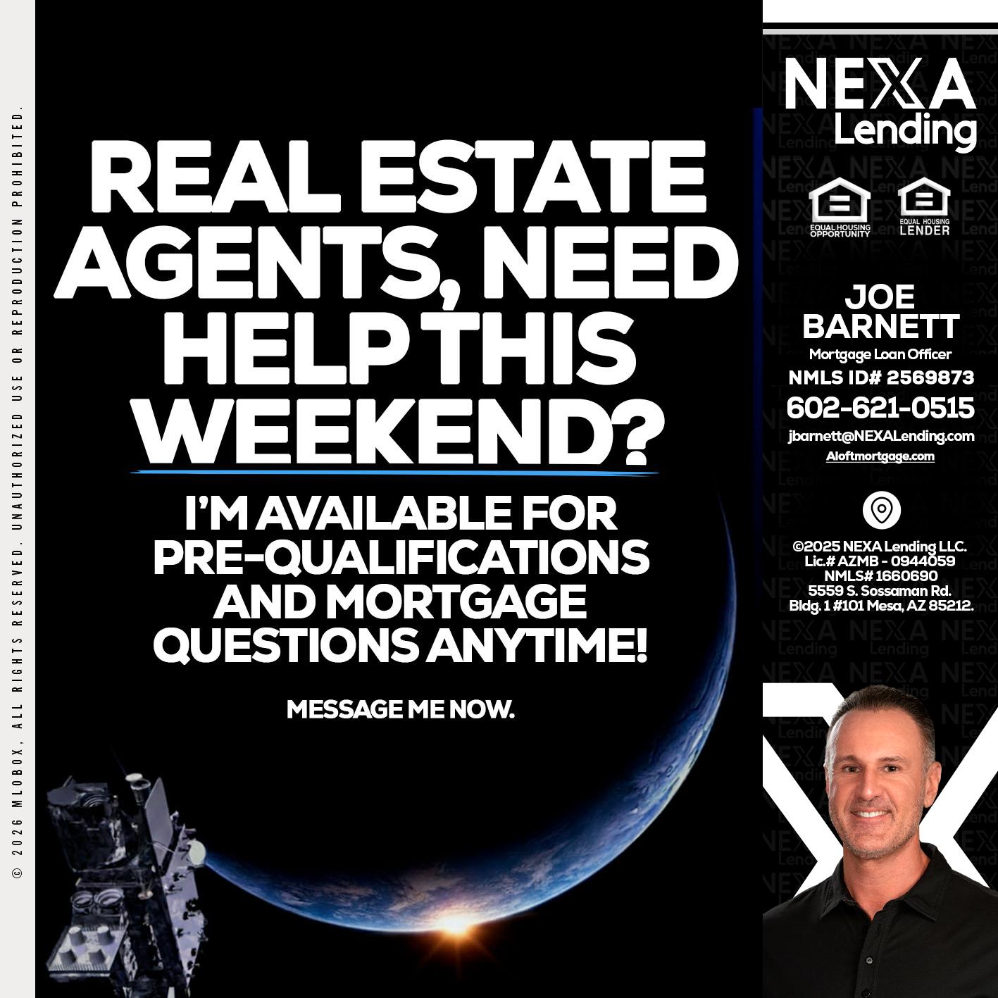 REAL ESTATE AGENTS - Joe Barnett -Mortgage Loan Officer