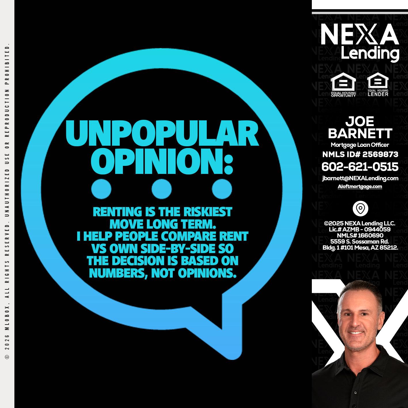 unpopular opinion - Joe Barnett -Mortgage Loan Officer