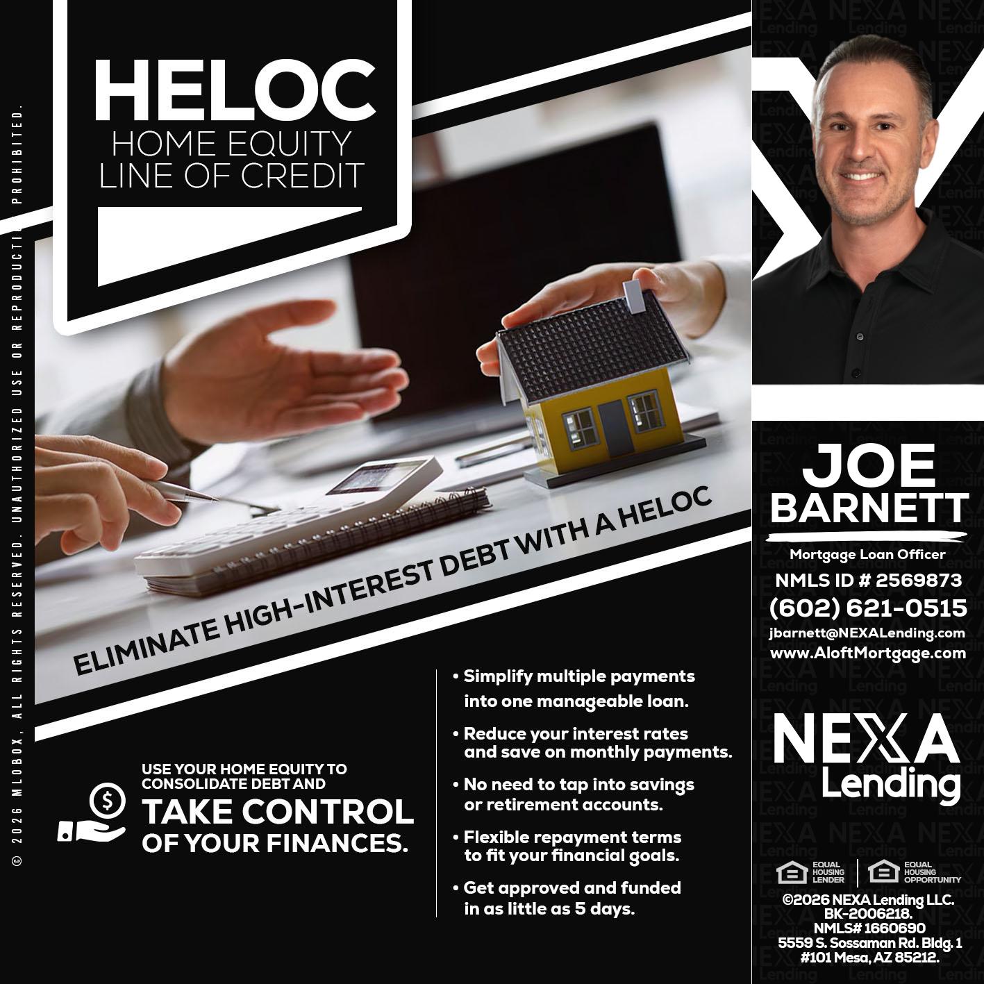 HELOC - Joe Barnett -Mortgage Loan Officer