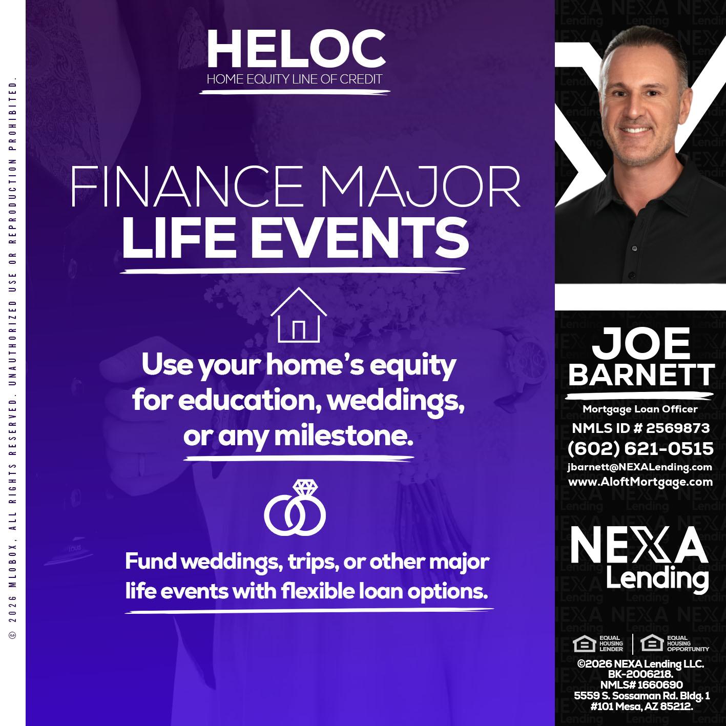 HELOC - Joe Barnett -Mortgage Loan Officer