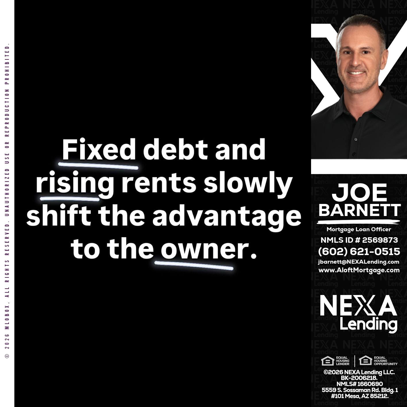 FIXED DEBT - Joe Barnett -Mortgage Loan Officer