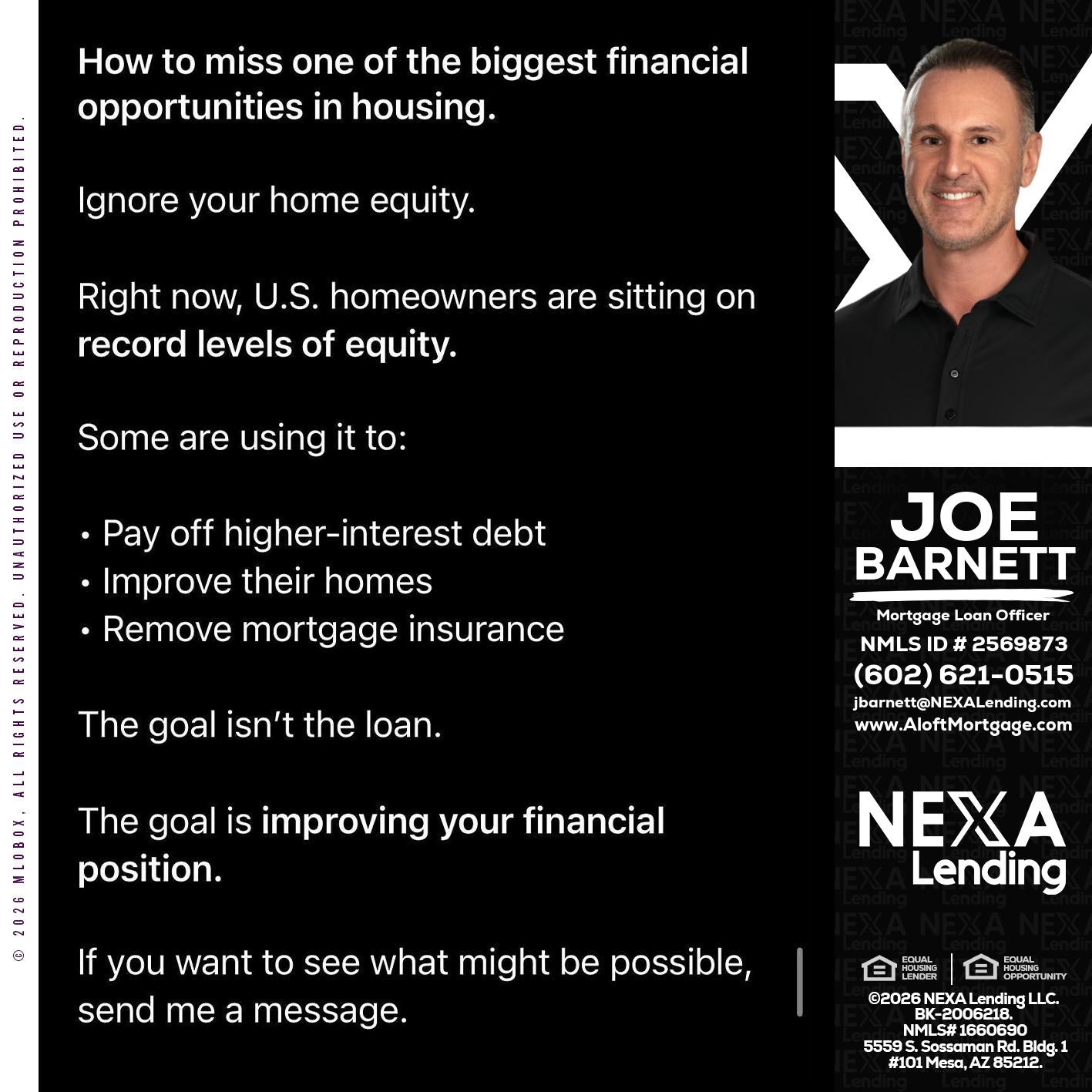 how to miss - Joe Barnett -Mortgage Loan Officer