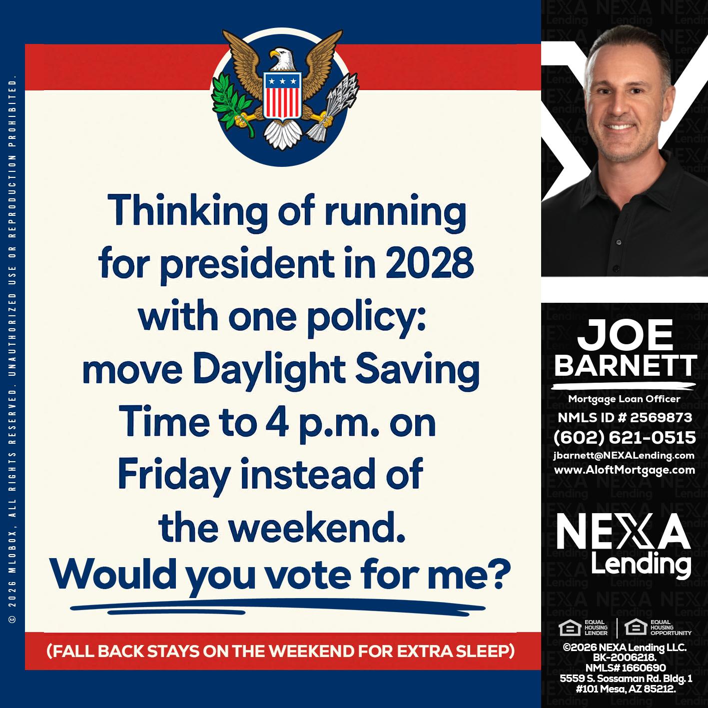 THINKING OF RUNING - Joe Barnett -Mortgage Loan Officer