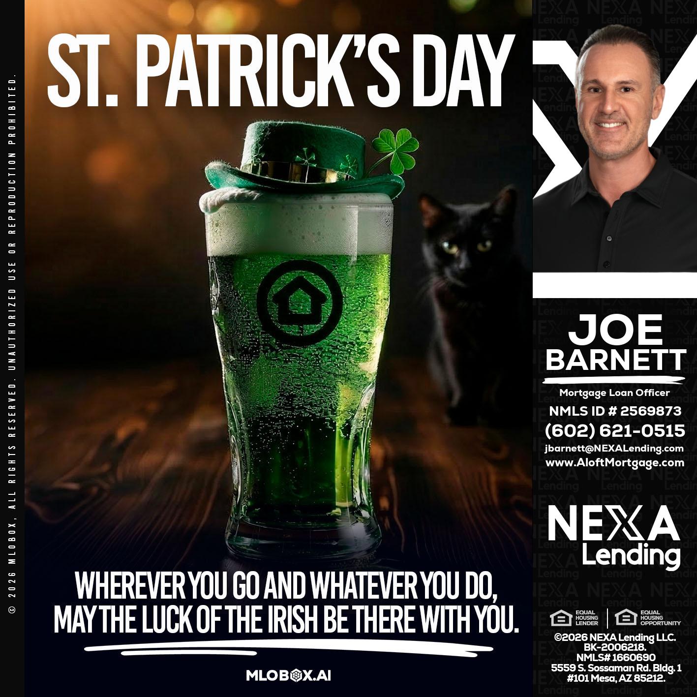 st. Patricks day - Joe Barnett -Mortgage Loan Officer