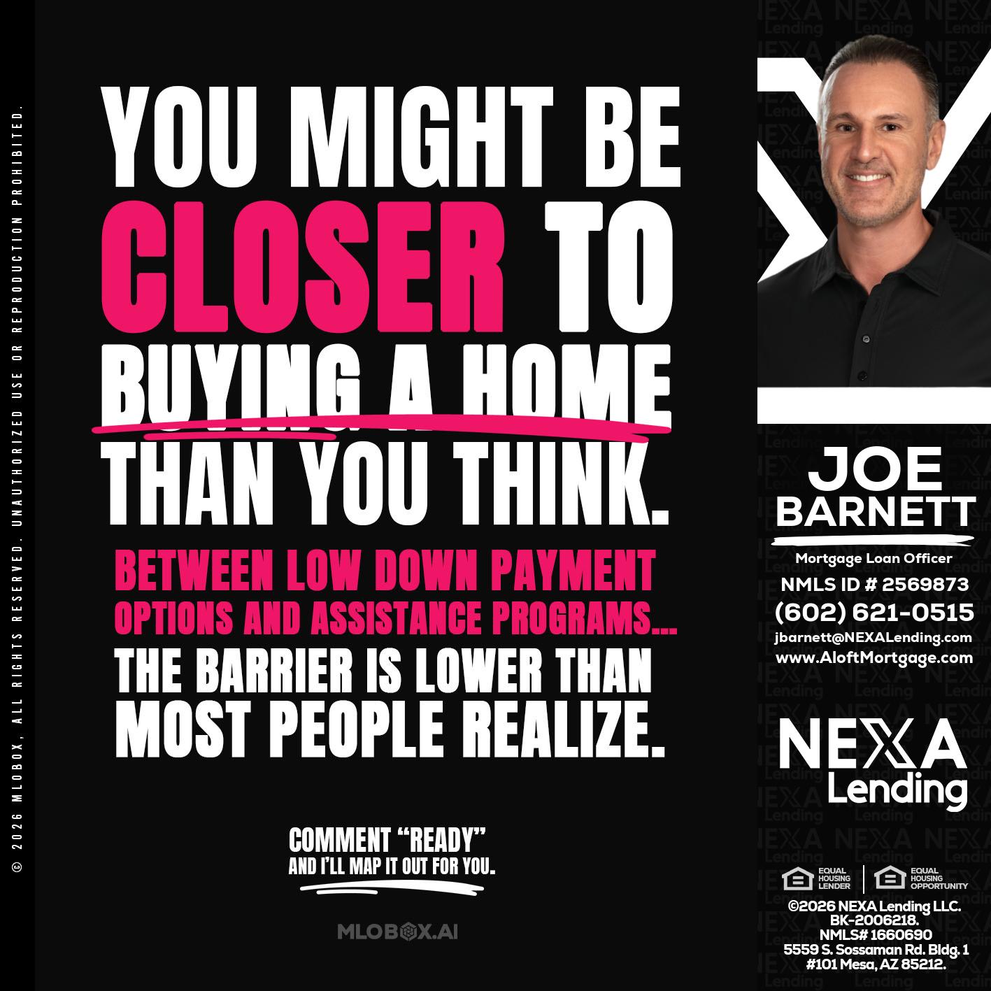 YOU MIGHT BE - Joe Barnett -Mortgage Loan Officer