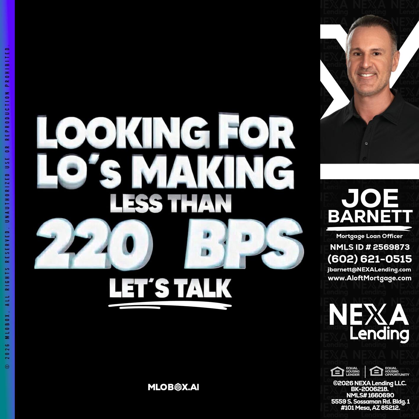 LOOKING FOR - Joe Barnett -Mortgage Loan Officer